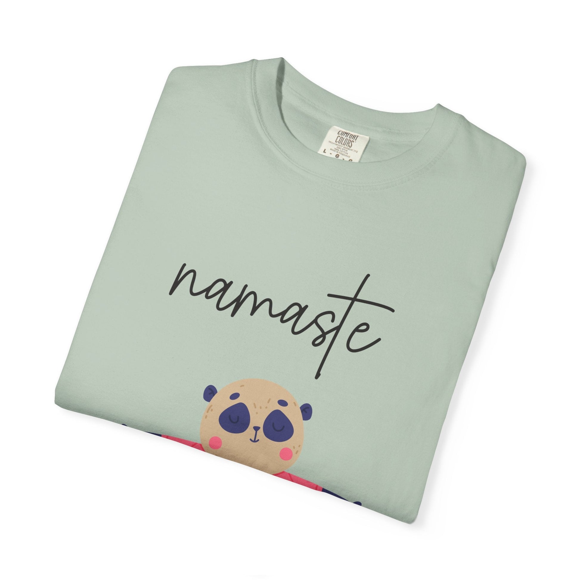 ✨ Let your outfit reflect your inner peace. Namaste Panda Unisex T-shirt, Yoga Shirt, Cute Animal Tee, Meditation Gift, Relaxation Wear, Gifts for Yogis - Metamorphosis Creations