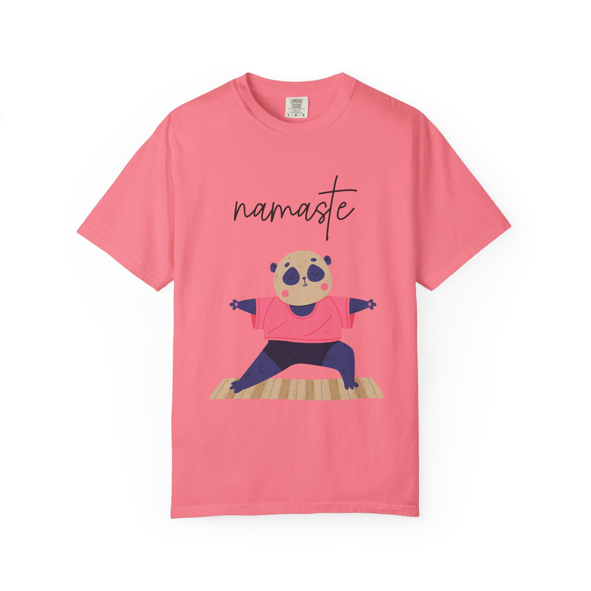 ✨ Let your outfit reflect your inner peace. Namaste Panda Unisex T-shirt, Yoga Shirt, Cute Animal Tee, Meditation Gift, Relaxation Wear, Gifts for Yogis - Metamorphosis Creations