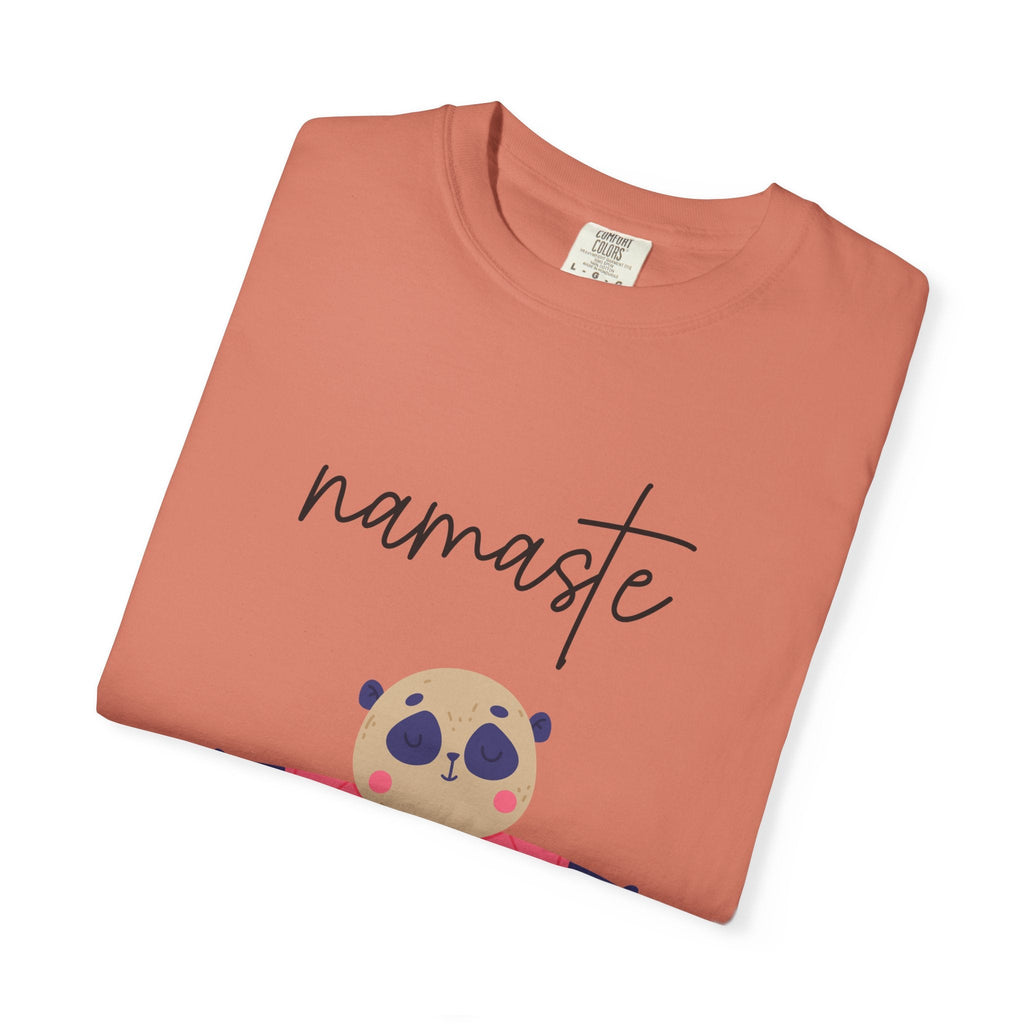 ✨ Let your outfit reflect your inner peace. Namaste Panda Unisex T-shirt, Yoga Shirt, Cute Animal Tee, Meditation Gift, Relaxation Wear, Gifts for Yogis - Metamorphosis Creations