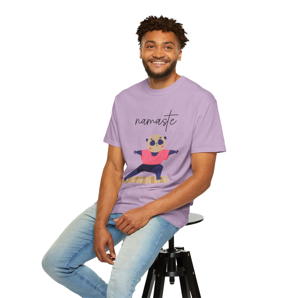 ✨ Let your outfit reflect your inner peace. Namaste Panda Unisex T-shirt, Yoga Shirt, Cute Animal Tee, Meditation Gift, Relaxation Wear, Gifts for Yogis - Metamorphosis Creations