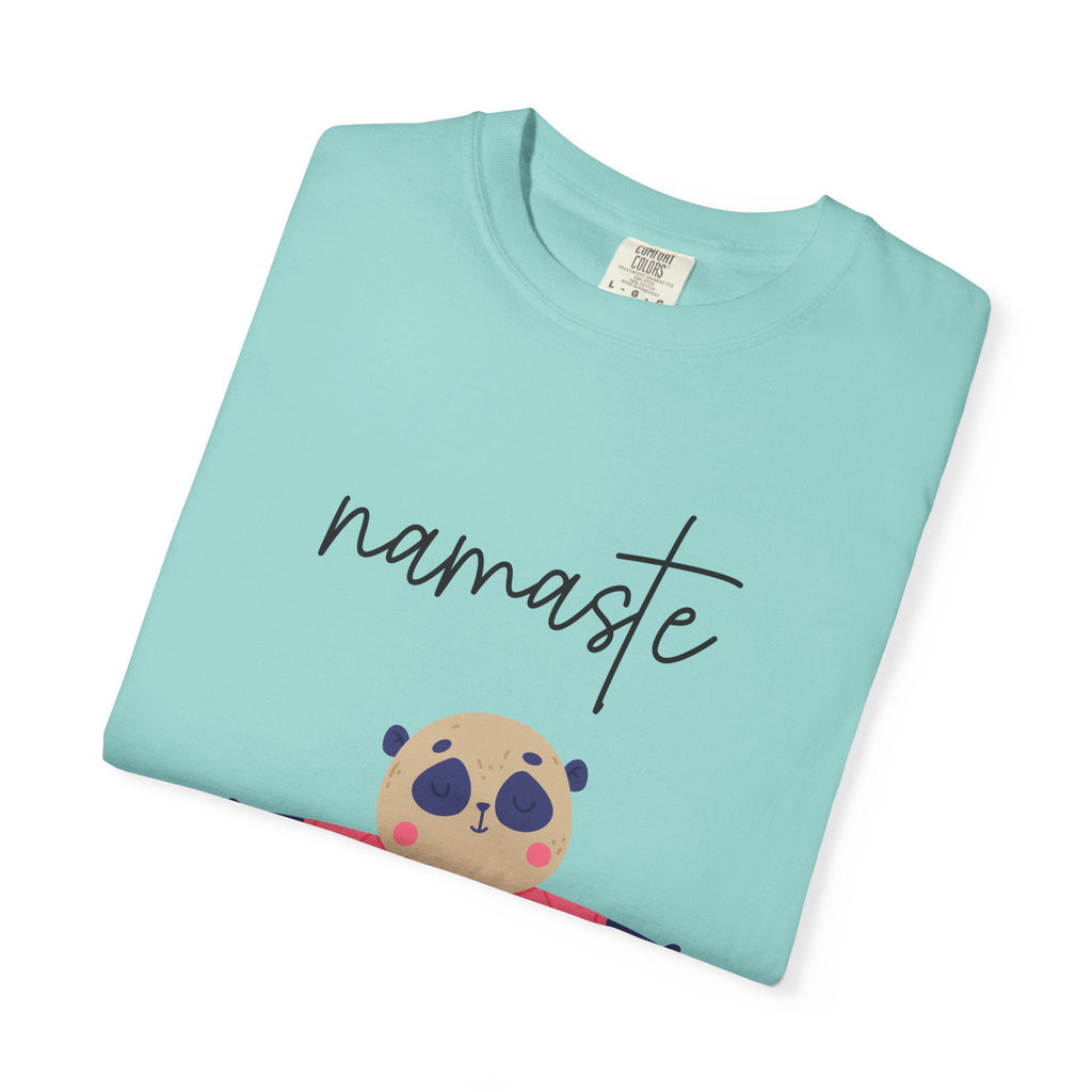 ✨ Let your outfit reflect your inner peace. Namaste Panda Unisex T-shirt, Yoga Shirt, Cute Animal Tee, Meditation Gift, Relaxation Wear, Gifts for Yogis - Metamorphosis Creations