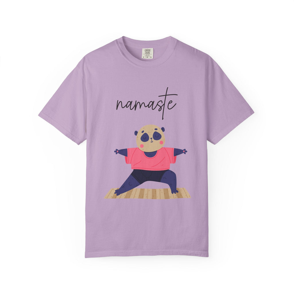 ✨ Let your outfit reflect your inner peace. Namaste Panda Unisex T-shirt, Yoga Shirt, Cute Animal Tee, Meditation Gift, Relaxation Wear, Gifts for Yogis - Metamorphosis Creations