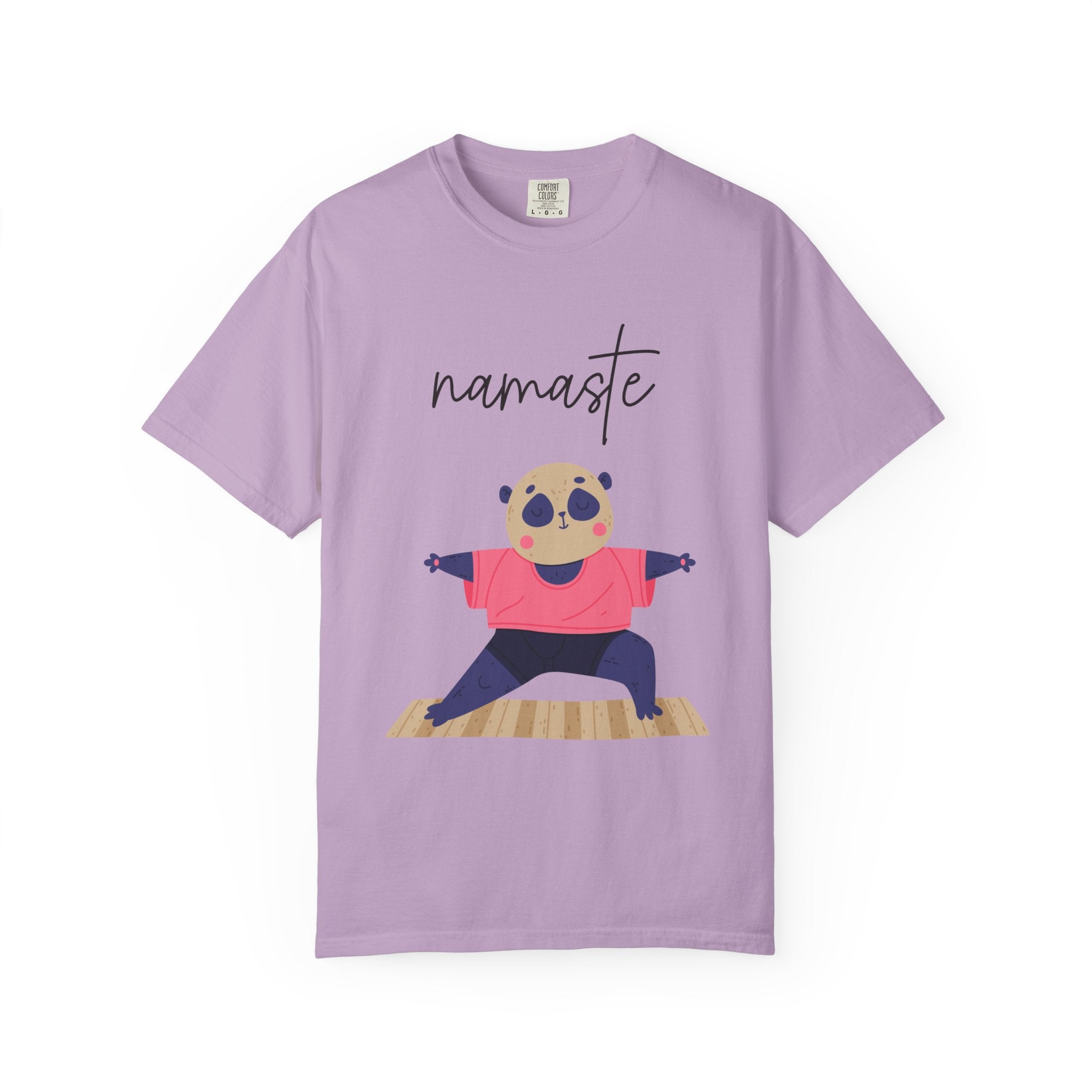 ✨ Let your outfit reflect your inner peace. Namaste Panda Unisex T-shirt, Yoga Shirt, Cute Animal Tee, Meditation Gift, Relaxation Wear, Gifts for Yogis - Metamorphosis Creations