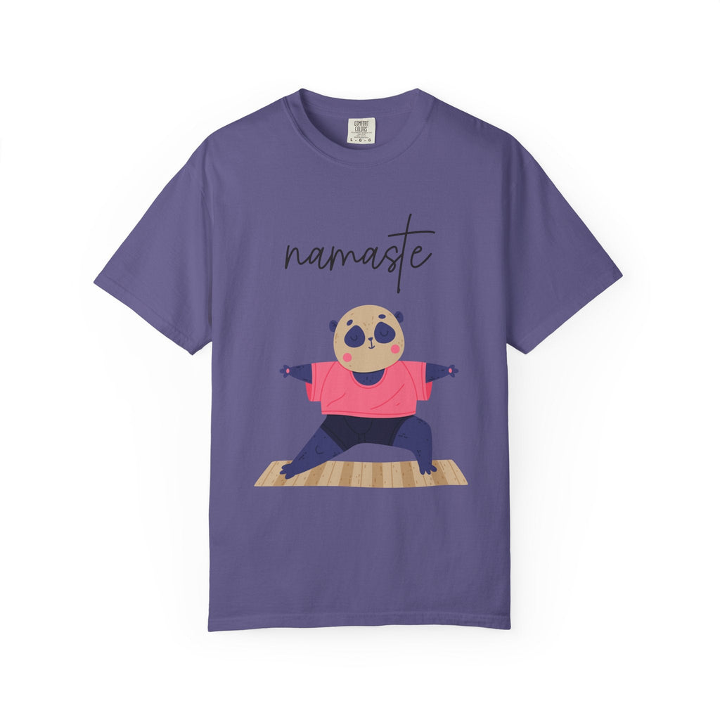 ✨ Let your outfit reflect your inner peace. Namaste Panda Unisex T-shirt, Yoga Shirt, Cute Animal Tee, Meditation Gift, Relaxation Wear, Gifts for Yogis - Metamorphosis Creations