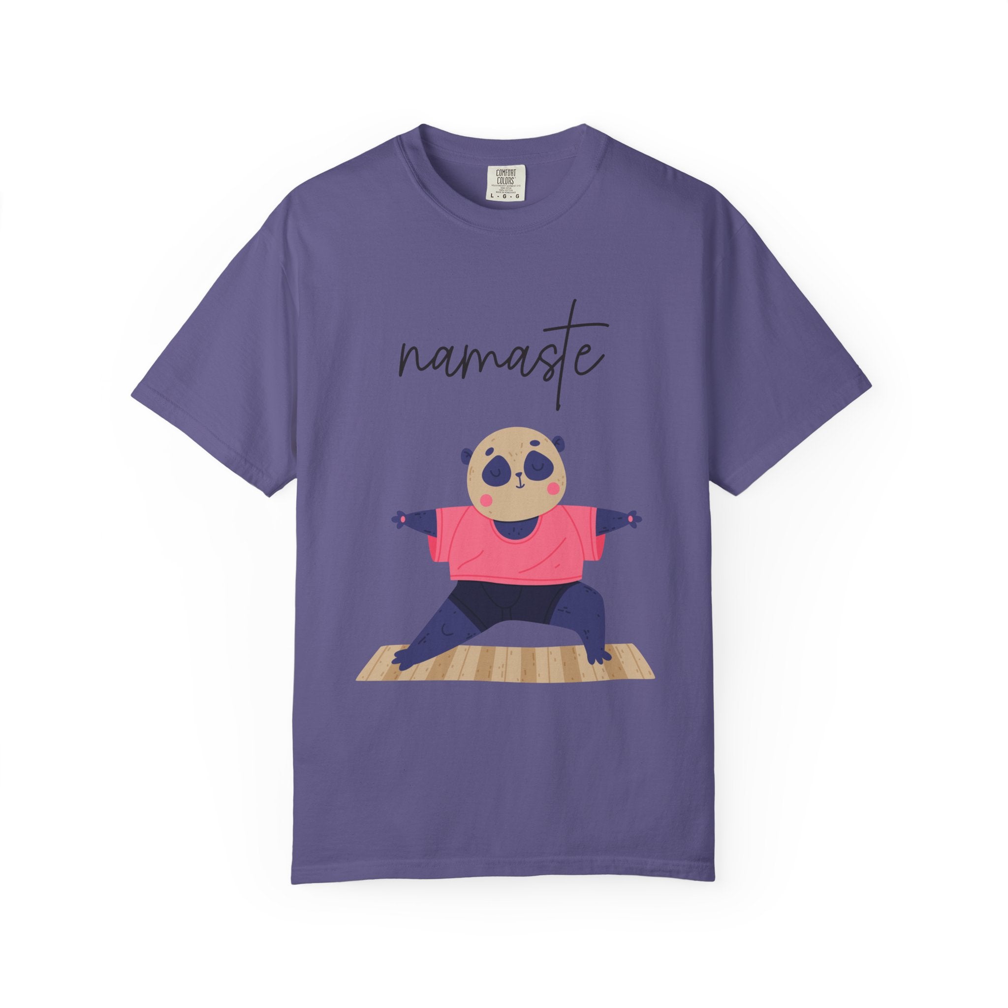 ✨ Let your outfit reflect your inner peace. Namaste Panda Unisex T-shirt, Yoga Shirt, Cute Animal Tee, Meditation Gift, Relaxation Wear, Gifts for Yogis - Metamorphosis Creations