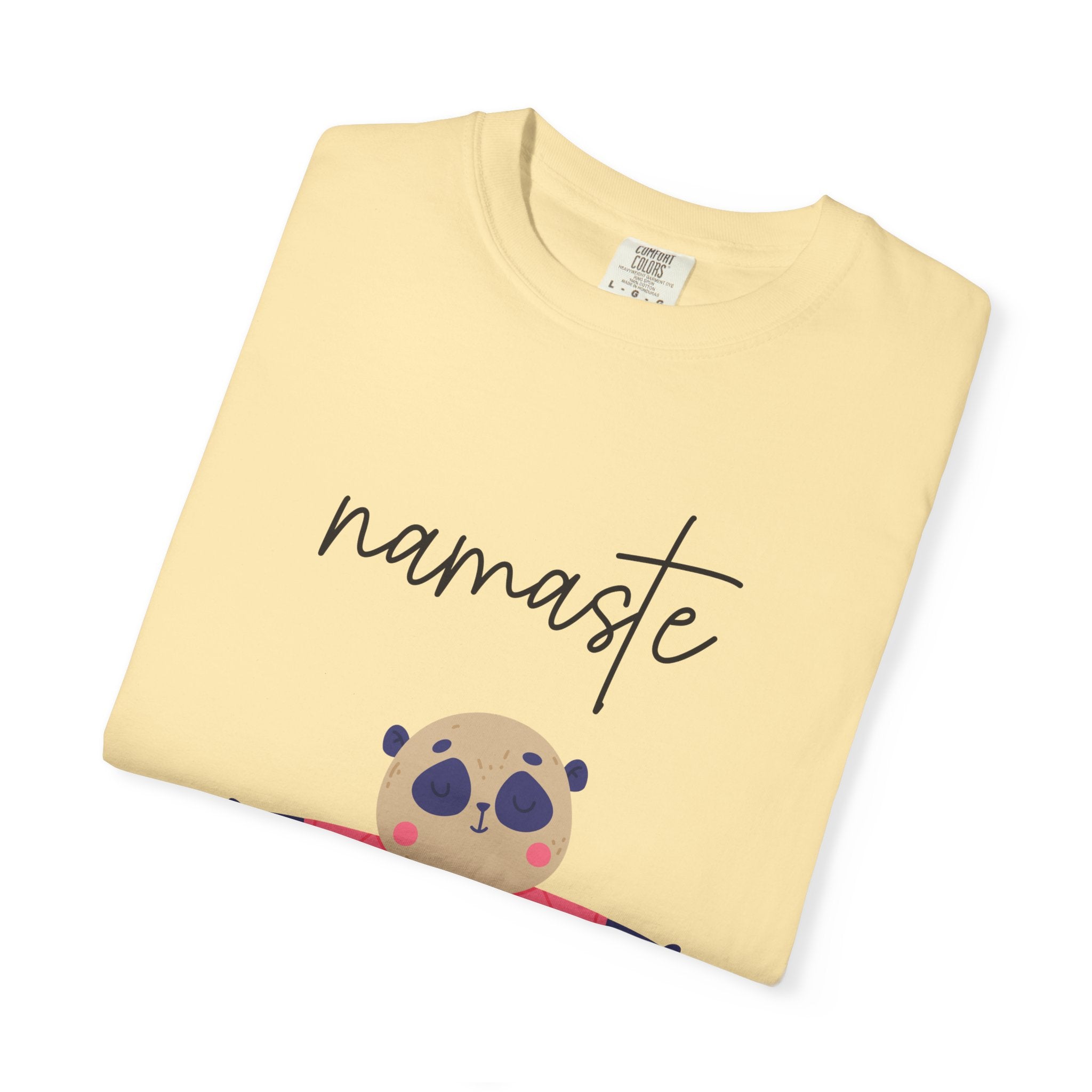 ✨ Let your outfit reflect your inner peace. Namaste Panda Unisex T-shirt, Yoga Shirt, Cute Animal Tee, Meditation Gift, Relaxation Wear, Gifts for Yogis - Metamorphosis Creations