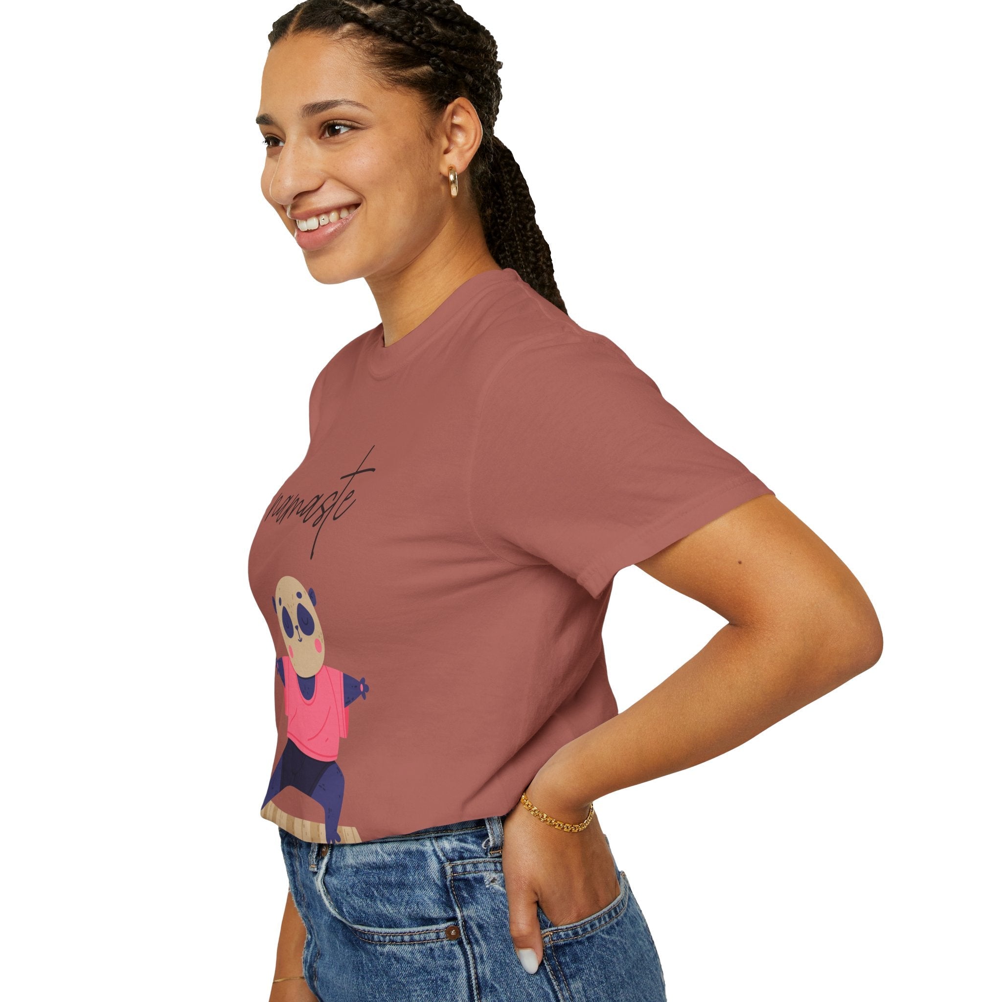 ✨ Let your outfit reflect your inner peace. Namaste Panda Unisex T-shirt, Yoga Shirt, Cute Animal Tee, Meditation Gift, Relaxation Wear, Gifts for Yogis - Metamorphosis Creations