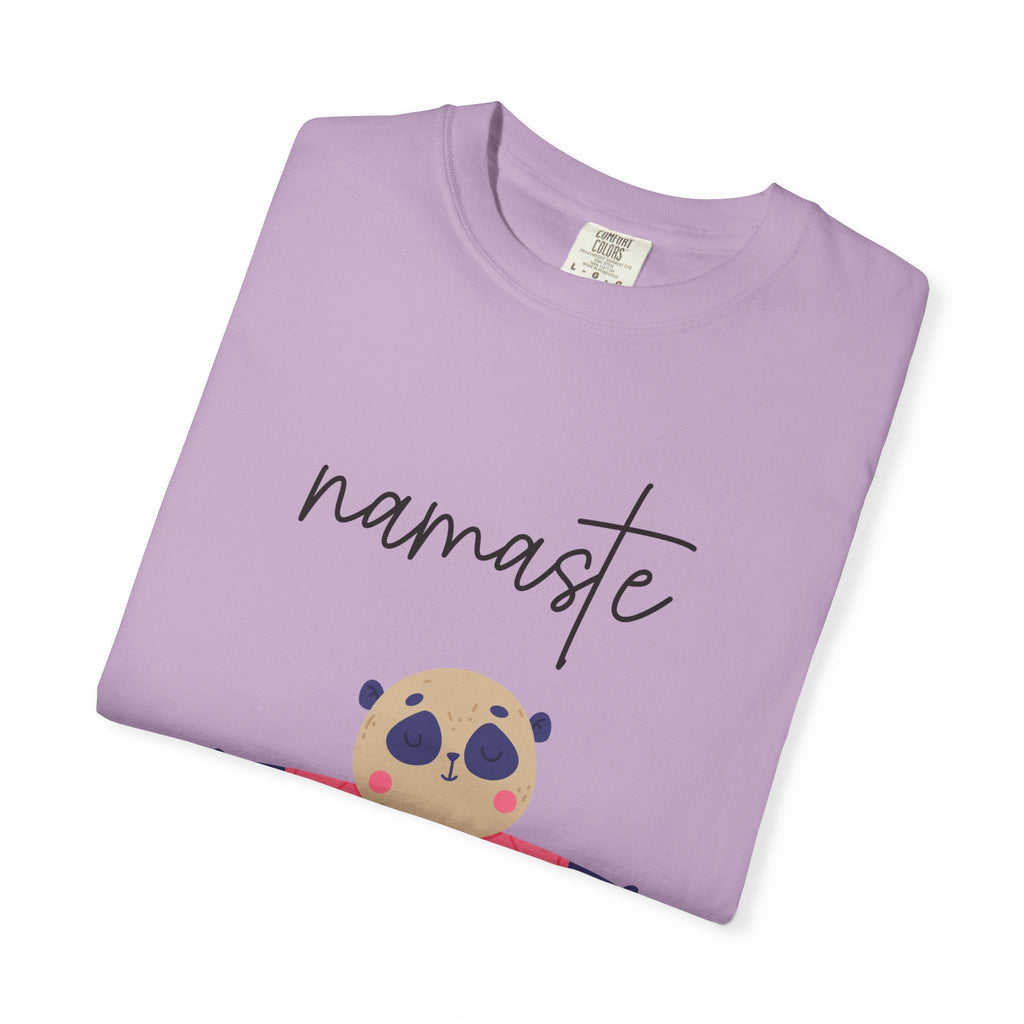✨ Let your outfit reflect your inner peace. Namaste Panda Unisex T-shirt, Yoga Shirt, Cute Animal Tee, Meditation Gift, Relaxation Wear, Gifts for Yogis - Metamorphosis Creations