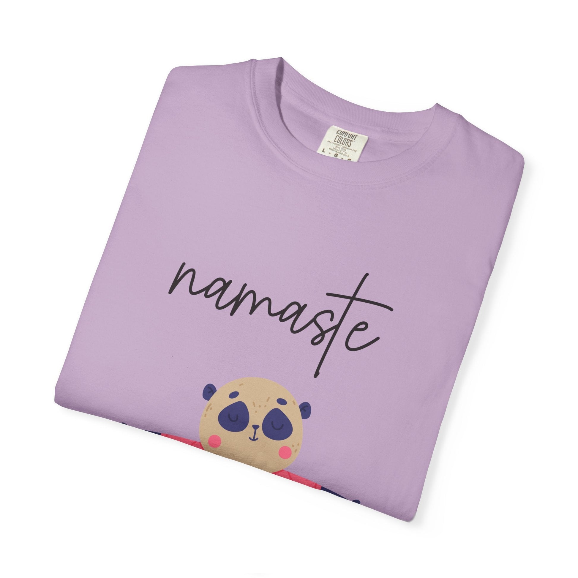 ✨ Let your outfit reflect your inner peace. Namaste Panda Unisex T-shirt, Yoga Shirt, Cute Animal Tee, Meditation Gift, Relaxation Wear, Gifts for Yogis - Metamorphosis Creations