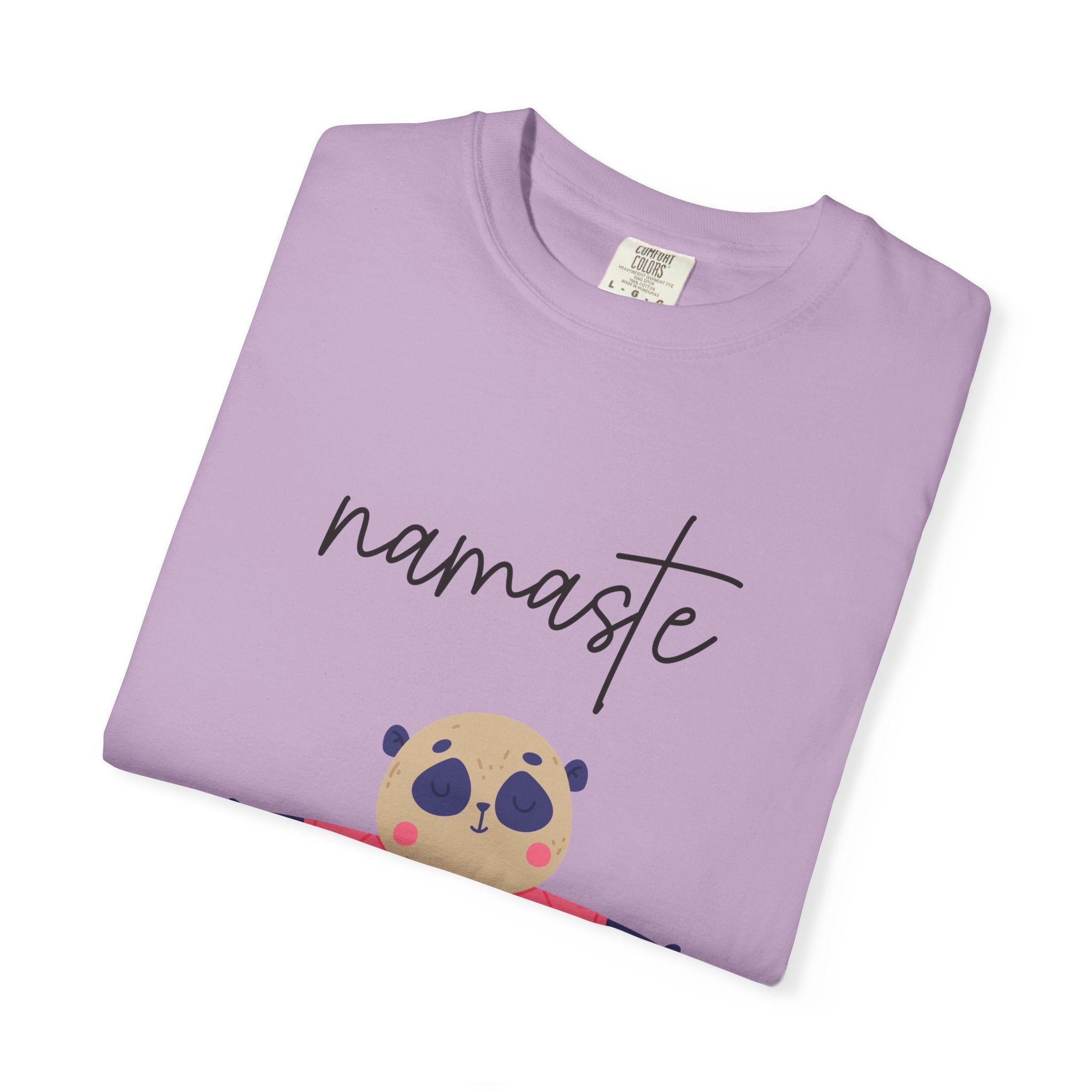✨ Let your outfit reflect your inner peace. Namaste Panda Unisex T-shirt, Yoga Shirt, Cute Animal Tee, Meditation Gift, Relaxation Wear, Gifts for Yogis - Metamorphosis Creations