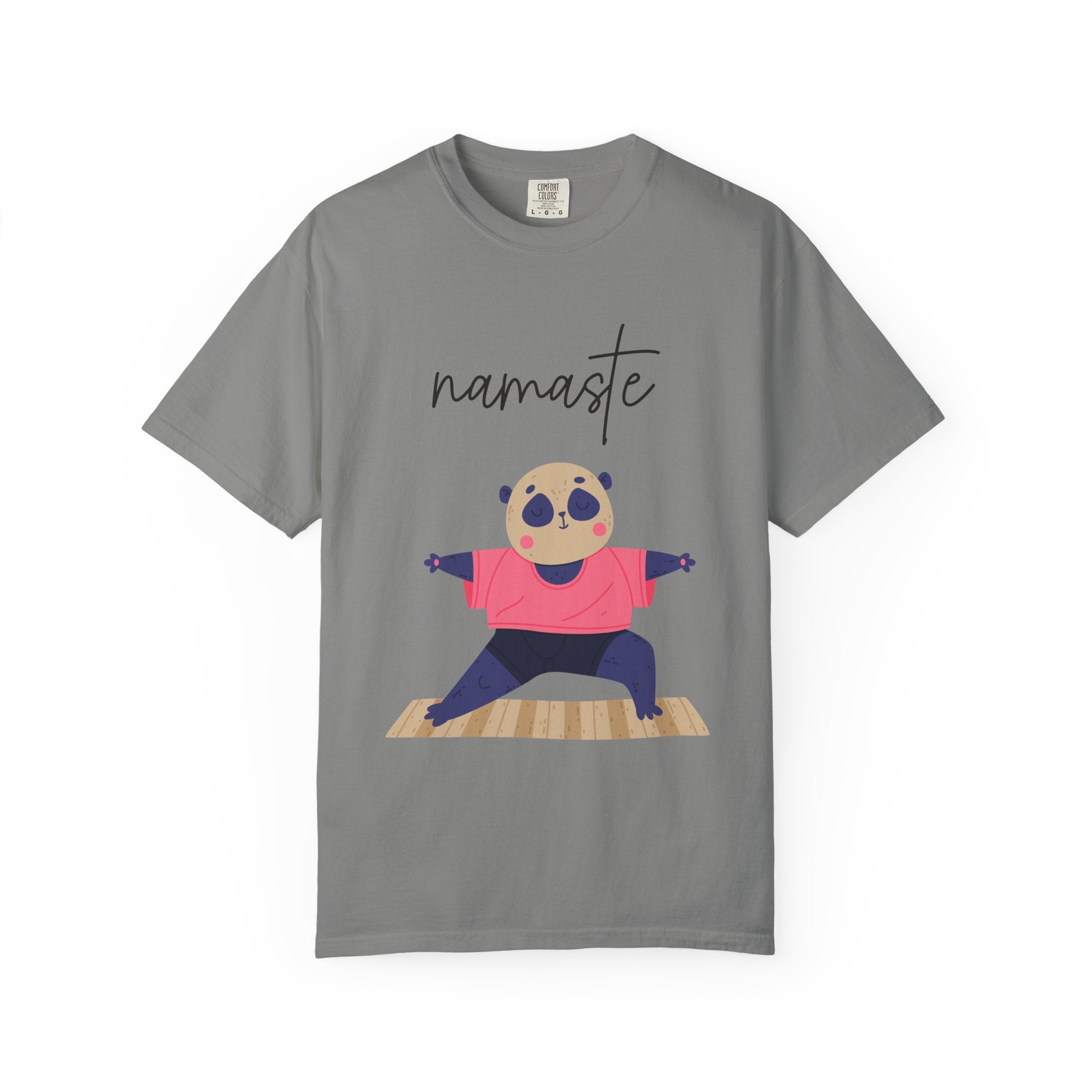 ✨ Let your outfit reflect your inner peace. Namaste Panda Unisex T-shirt, Yoga Shirt, Cute Animal Tee, Meditation Gift, Relaxation Wear, Gifts for Yogis - Metamorphosis Creations