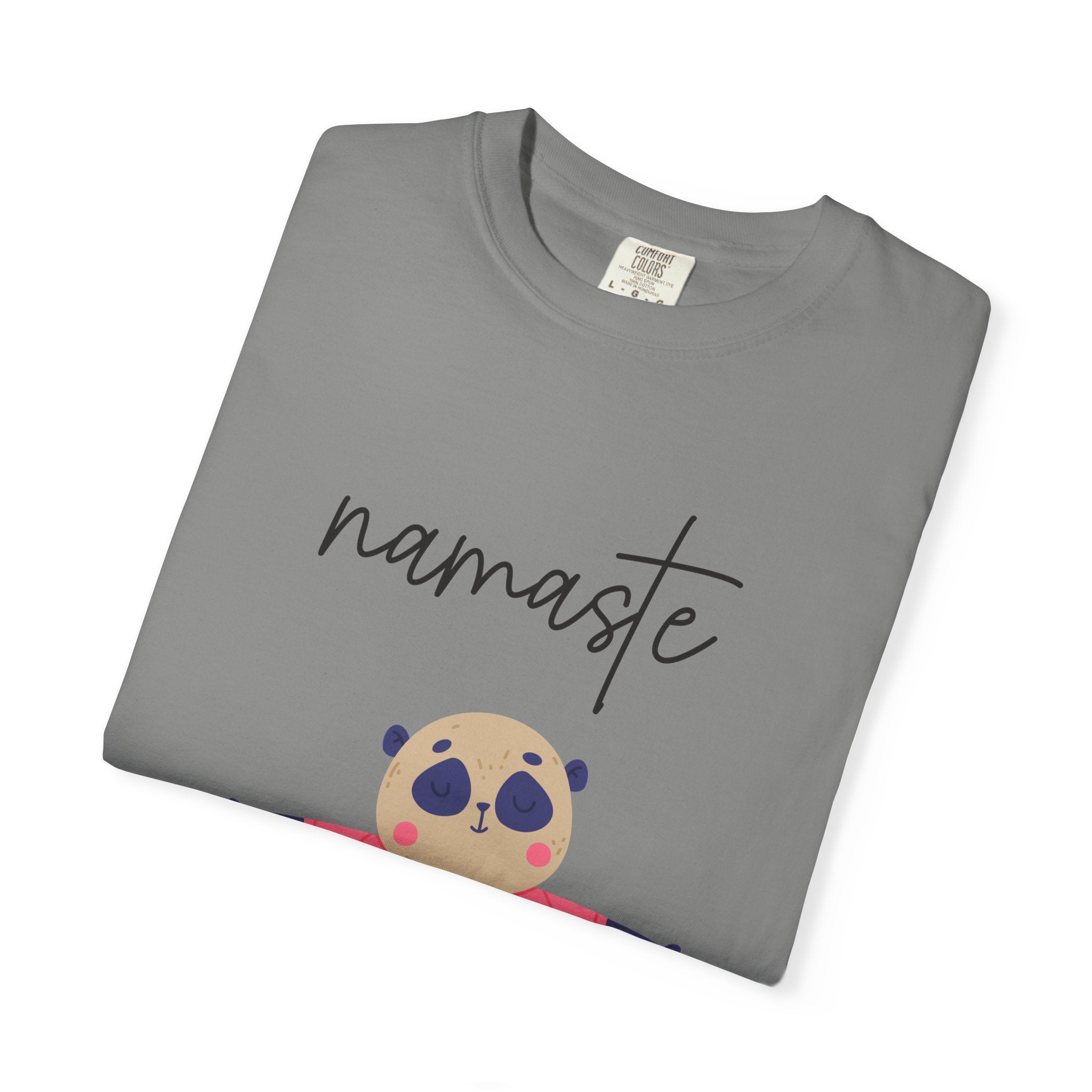 ✨ Let your outfit reflect your inner peace. Namaste Panda Unisex T-shirt, Yoga Shirt, Cute Animal Tee, Meditation Gift, Relaxation Wear, Gifts for Yogis - Metamorphosis Creations