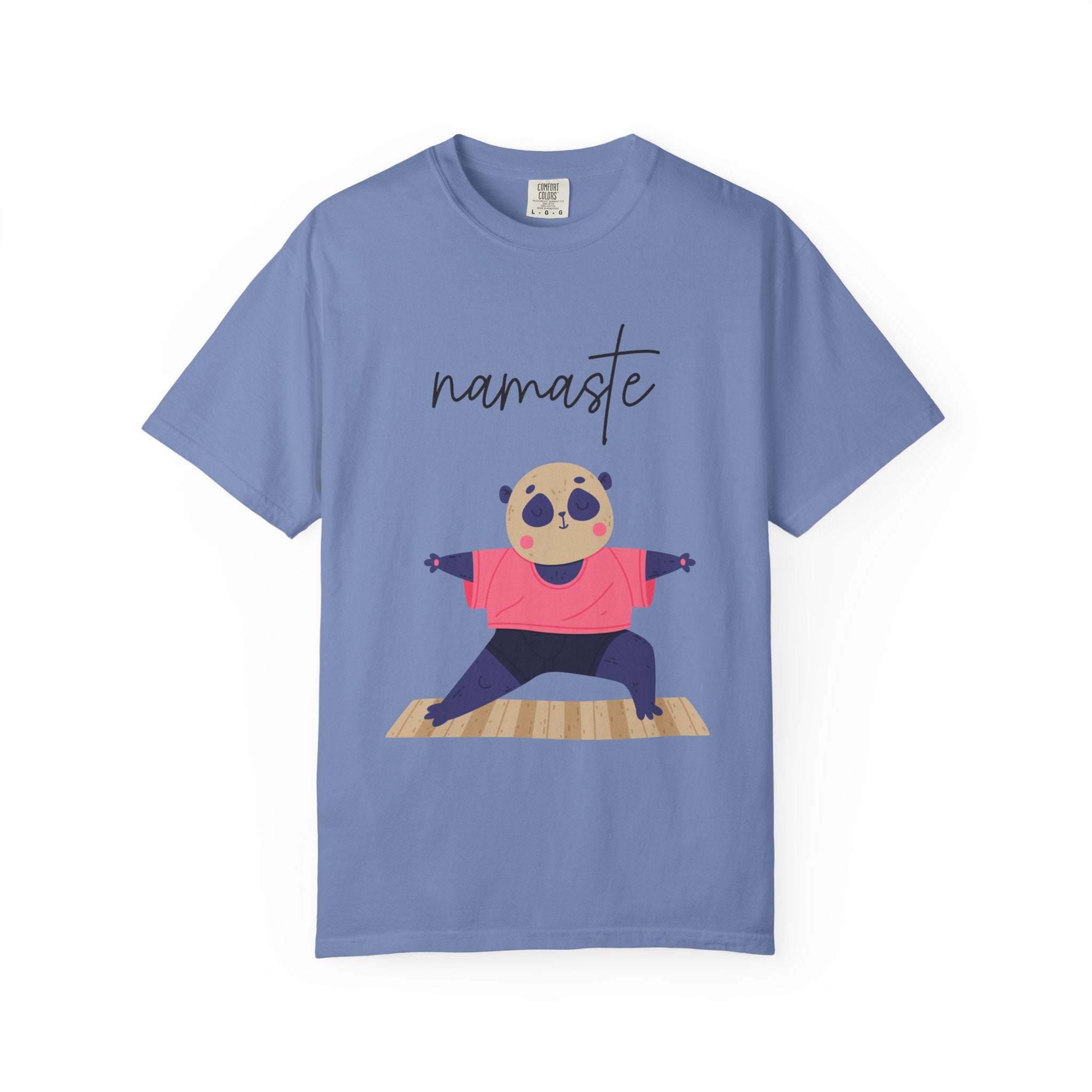 ✨ Let your outfit reflect your inner peace. Namaste Panda Unisex T-shirt, Yoga Shirt, Cute Animal Tee, Meditation Gift, Relaxation Wear, Gifts for Yogis - Metamorphosis Creations