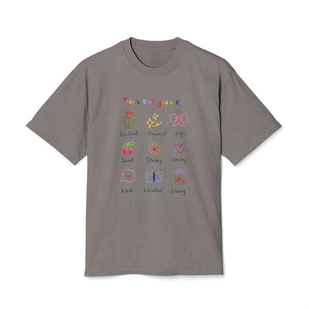 ✨ Let your outfit reflect your inner peace. Unisex Heavy Faded Tee with Whimsical Floral Design, Cute Gift, Casual Wear, Spring Style, Everyday Comfort - Metamorphosis Creations