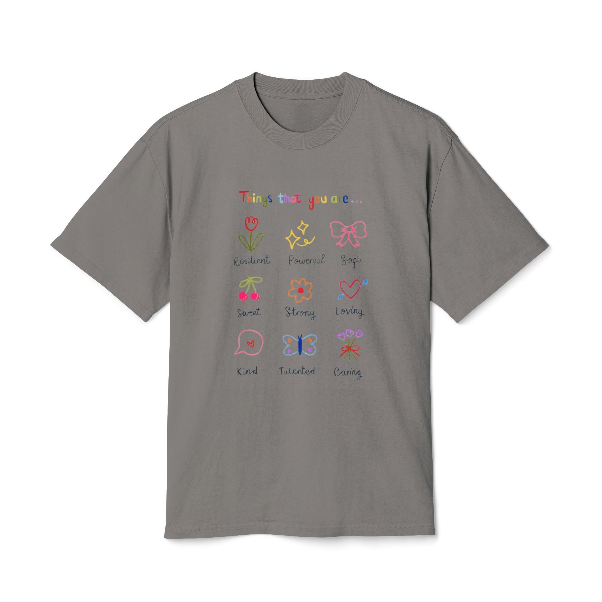 ✨ Let your outfit reflect your inner peace. Unisex Heavy Faded Tee with Whimsical Floral Design, Cute Gift, Casual Wear, Spring Style, Everyday Comfort - Metamorphosis Creations
