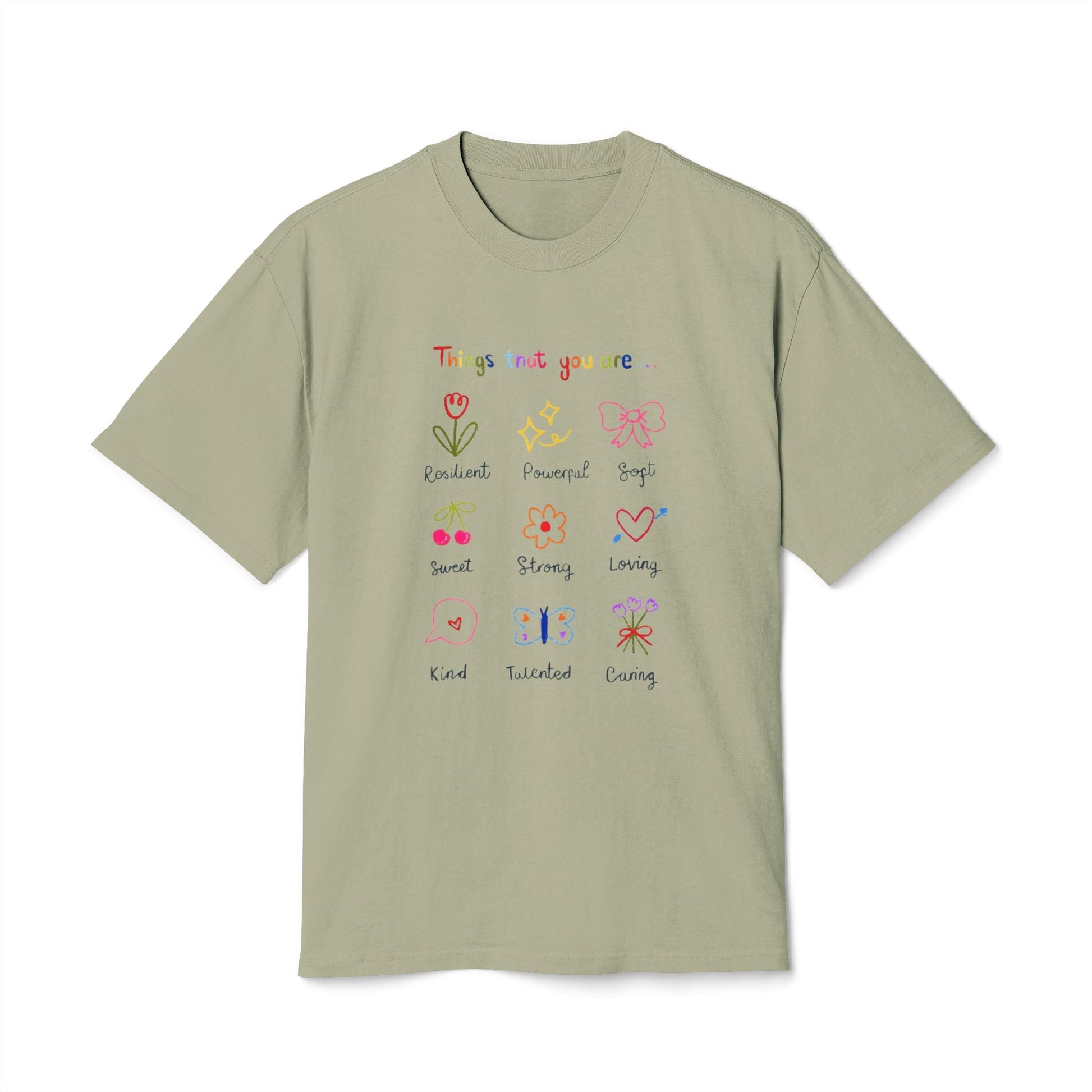 ✨ Let your outfit reflect your inner peace. Unisex Heavy Faded Tee with Whimsical Floral Design, Cute Gift, Casual Wear, Spring Style, Everyday Comfort - Metamorphosis Creations