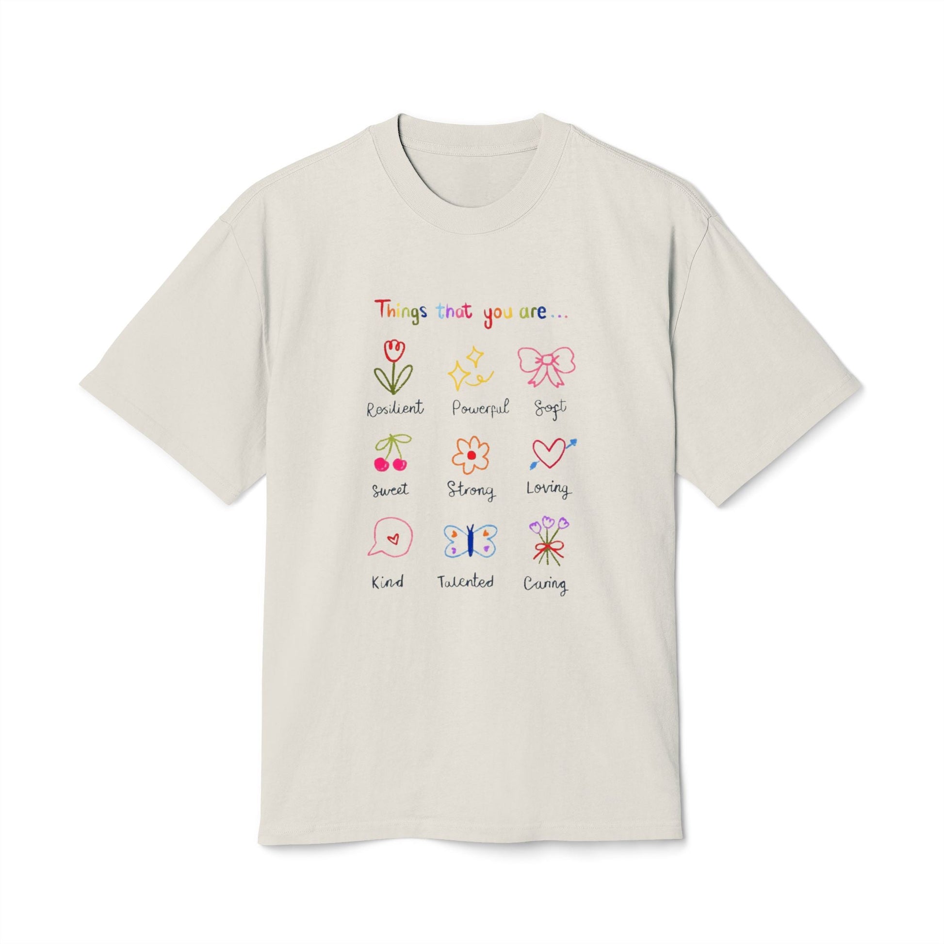 ✨ Let your outfit reflect your inner peace. Unisex Heavy Faded Tee with Whimsical Floral Design, Cute Gift, Casual Wear, Spring Style, Everyday Comfort - Metamorphosis Creations