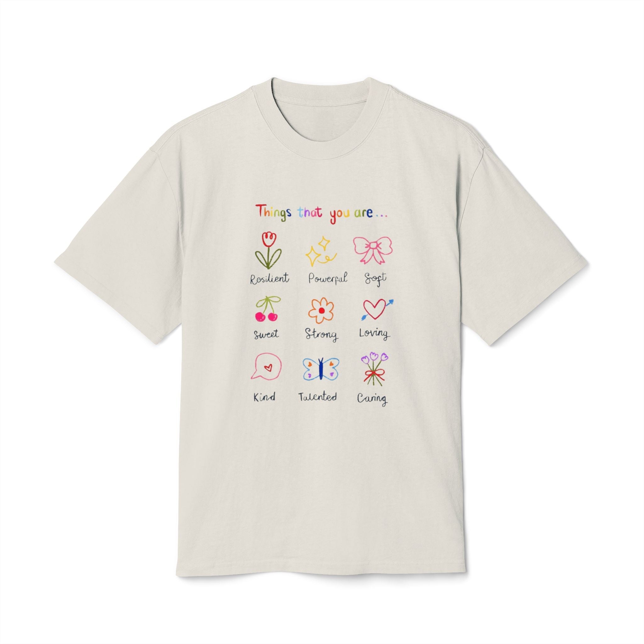 ✨ Let your outfit reflect your inner peace. Unisex Heavy Faded Tee with Whimsical Floral Design, Cute Gift, Casual Wear, Spring Style, Everyday Comfort - Metamorphosis Creations