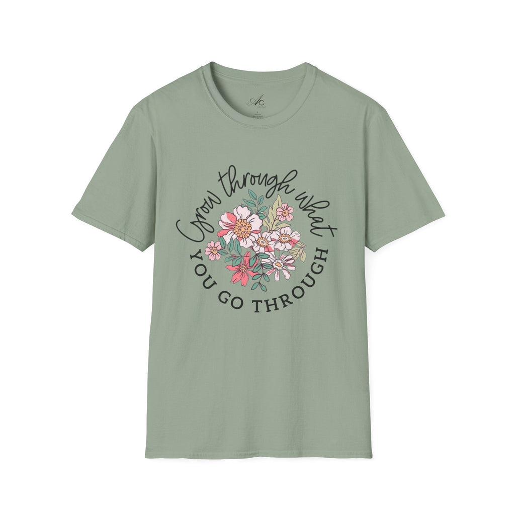 Let your outfit reflect your inner peace.Floral Inspirational T-Shirt - Unisex Softstyle Tee, Motivational Gift, Casual Wear, Floral Quote Shirt, Everyday Comfort, Thoughtful [...] - Metamorphosis Creations