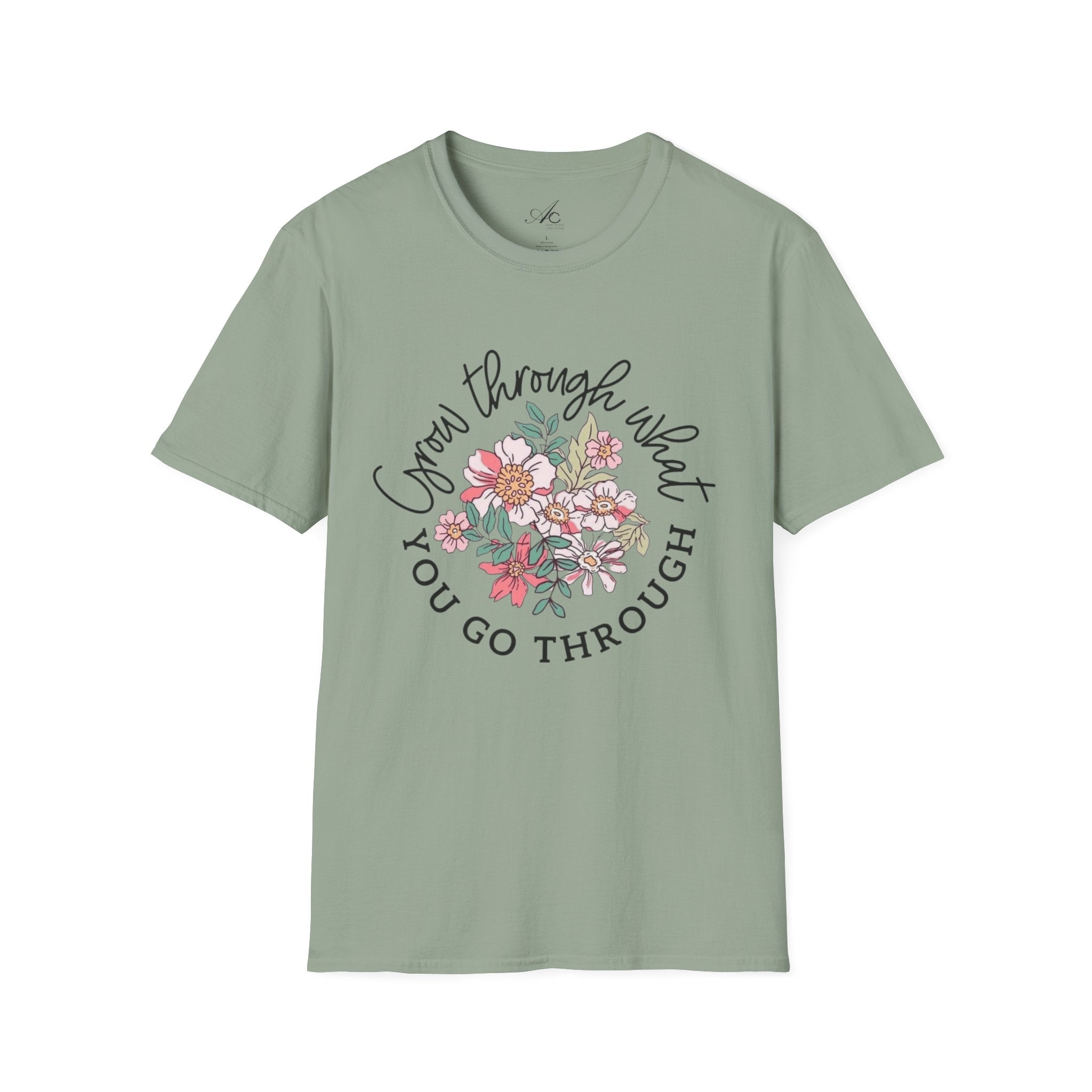 Let your outfit reflect your inner peace.Floral Inspirational T-Shirt - Unisex Softstyle Tee, Motivational Gift, Casual Wear, Floral Quote Shirt, Everyday Comfort, Thoughtful [...] - Metamorphosis Creations