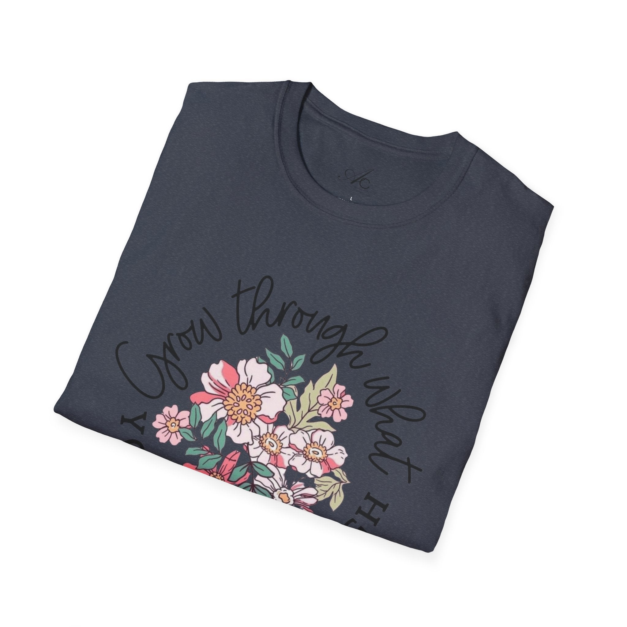 Let your outfit reflect your inner peace.Floral Inspirational T-Shirt - Unisex Softstyle Tee, Motivational Gift, Casual Wear, Floral Quote Shirt, Everyday Comfort, Thoughtful [...] - Metamorphosis Creations