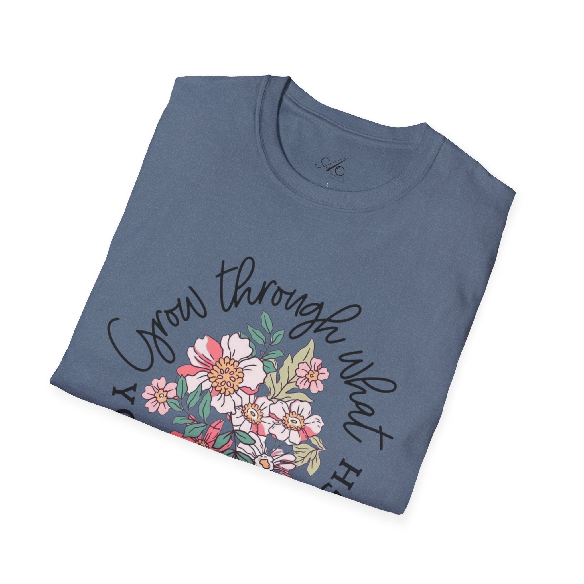 Let your outfit reflect your inner peace.Floral Inspirational T-Shirt - Unisex Softstyle Tee, Motivational Gift, Casual Wear, Floral Quote Shirt, Everyday Comfort, Thoughtful [...] - Metamorphosis Creations