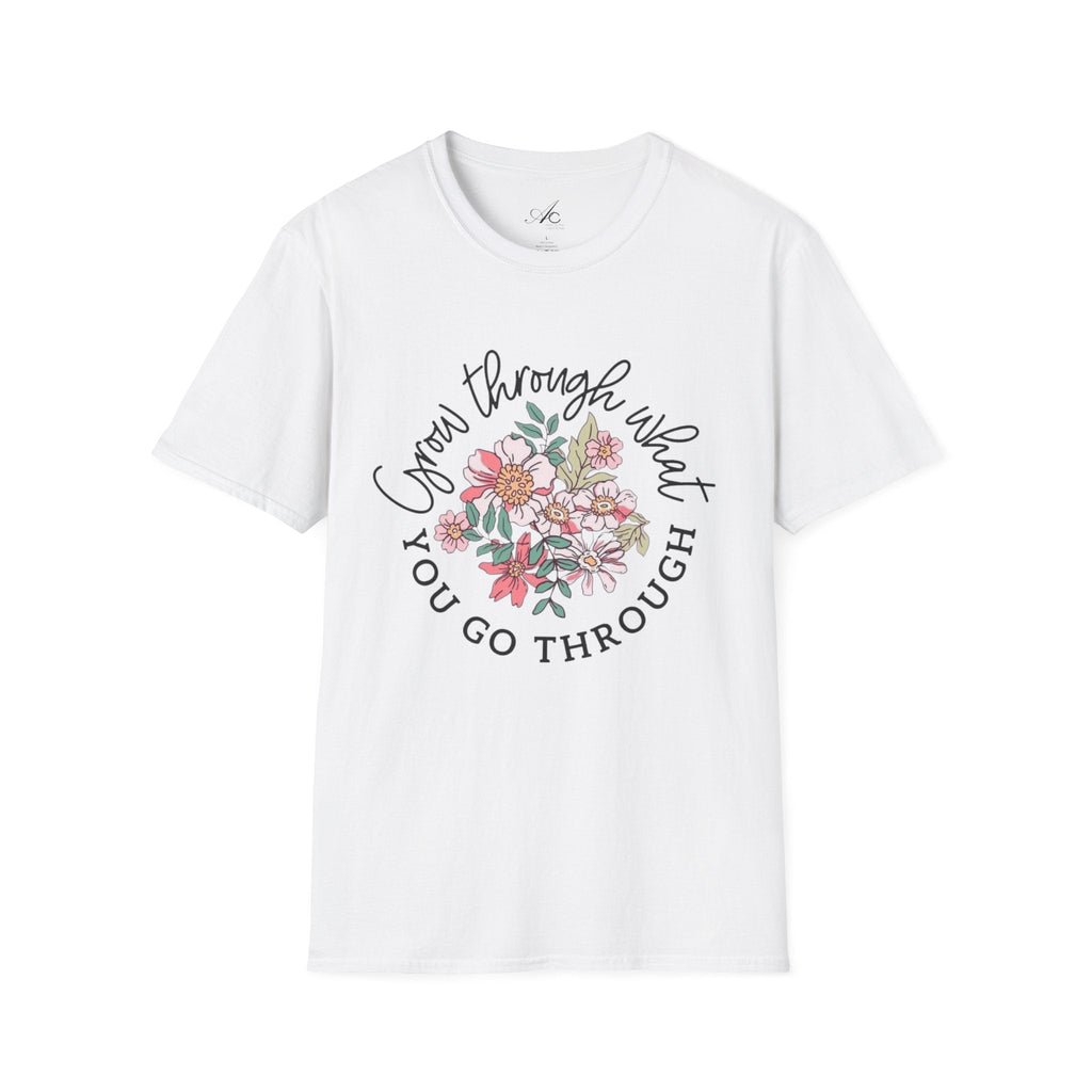 Let your outfit reflect your inner peace.Floral Inspirational T-Shirt - Unisex Softstyle Tee, Motivational Gift, Casual Wear, Floral Quote Shirt, Everyday Comfort, Thoughtful [...] - Metamorphosis Creations