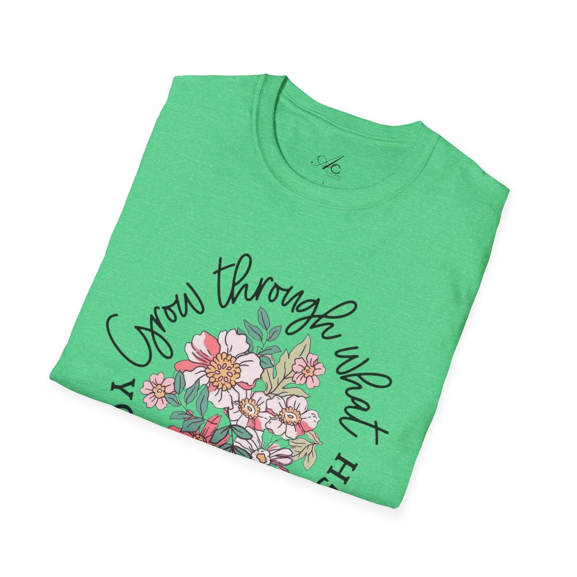 Let your outfit reflect your inner peace.Floral Inspirational T-Shirt - Unisex Softstyle Tee, Motivational Gift, Casual Wear, Floral Quote Shirt, Everyday Comfort, Thoughtful [...] - Metamorphosis Creations