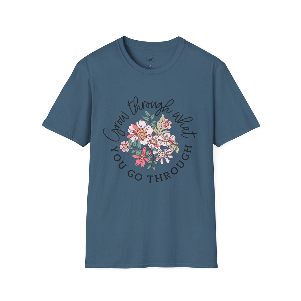 Let your outfit reflect your inner peace.Floral Inspirational T-Shirt - Unisex Softstyle Tee, Motivational Gift, Casual Wear, Floral Quote Shirt, Everyday Comfort, Thoughtful [...] - Metamorphosis Creations