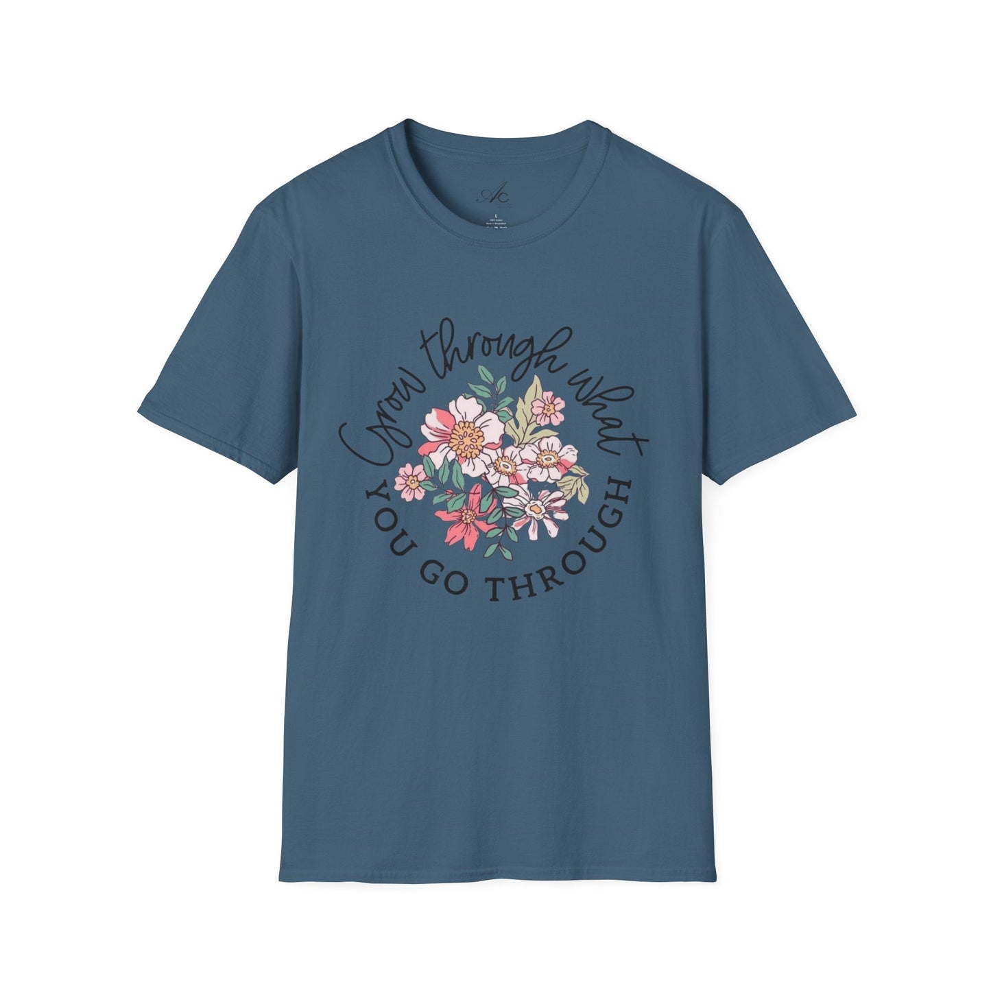 Let your outfit reflect your inner peace.Floral Inspirational T-Shirt - Unisex Softstyle Tee, Motivational Gift, Casual Wear, Floral Quote Shirt, Everyday Comfort, Thoughtful [...] - Metamorphosis Creations
