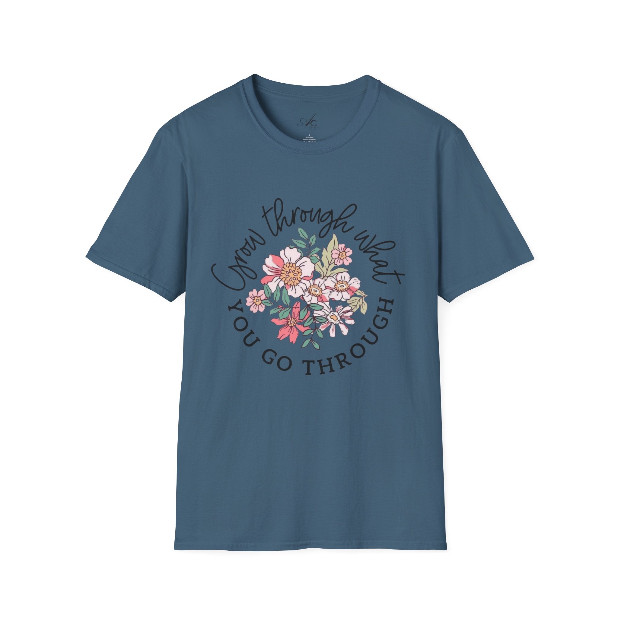 Let your outfit reflect your inner peace.Floral Inspirational T-Shirt - Unisex Softstyle Tee, Motivational Gift, Casual Wear, Floral Quote Shirt, Everyday Comfort, Thoughtful [...] - Metamorphosis Creations