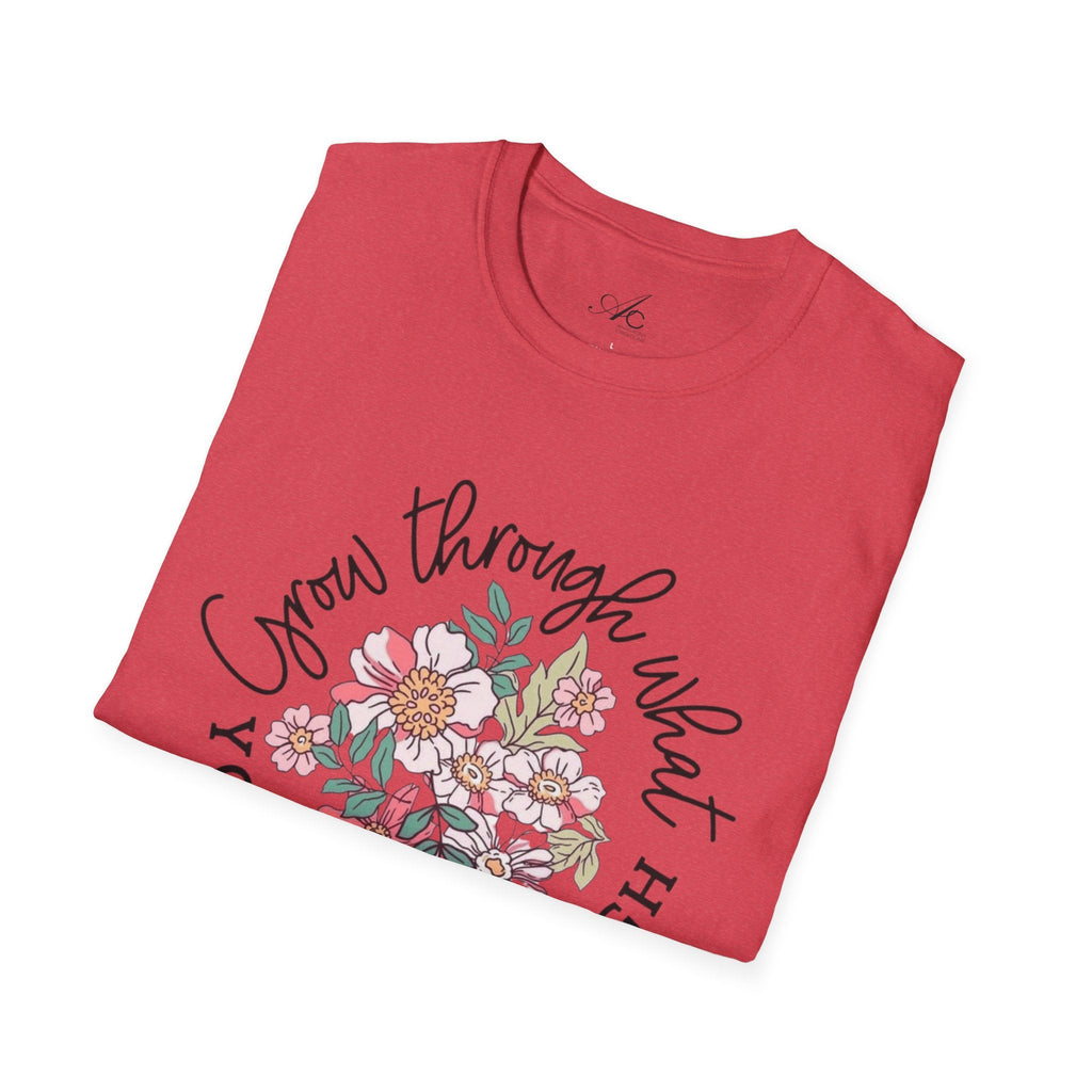 Let your outfit reflect your inner peace.Floral Inspirational T-Shirt - Unisex Softstyle Tee, Motivational Gift, Casual Wear, Floral Quote Shirt, Everyday Comfort, Thoughtful [...] - Metamorphosis Creations
