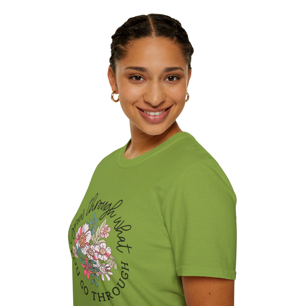 Let your outfit reflect your inner peace.Floral Inspirational T-Shirt - Unisex Softstyle Tee, Motivational Gift, Casual Wear, Floral Quote Shirt, Everyday Comfort, Thoughtful [...] - Metamorphosis Creations