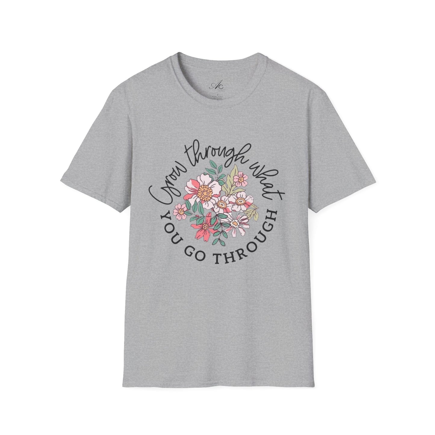 Let your outfit reflect your inner peace.Floral Inspirational T-Shirt - Unisex Softstyle Tee, Motivational Gift, Casual Wear, Floral Quote Shirt, Everyday Comfort, Thoughtful [...] - Metamorphosis Creations