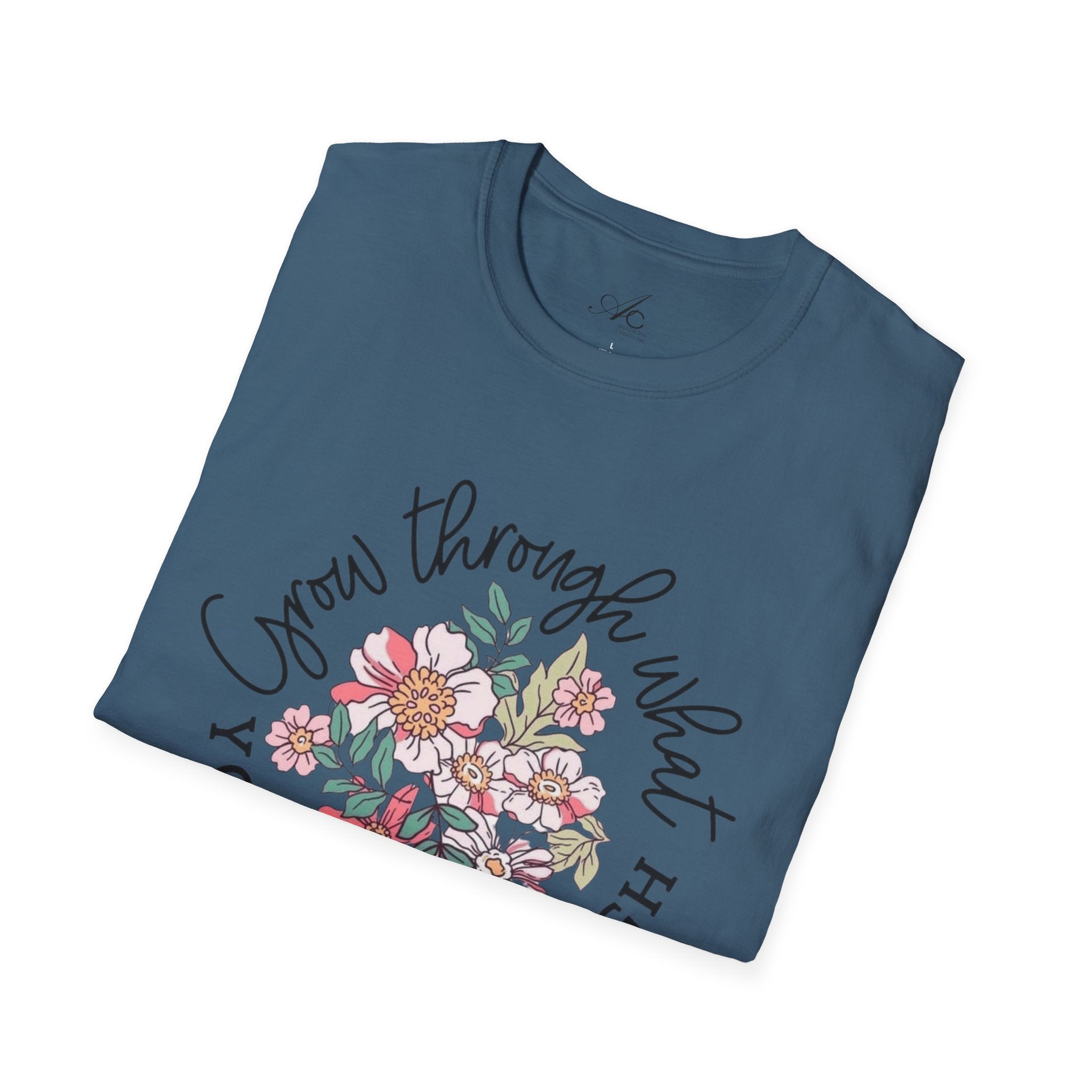 Let your outfit reflect your inner peace.Floral Inspirational T-Shirt - Unisex Softstyle Tee, Motivational Gift, Casual Wear, Floral Quote Shirt, Everyday Comfort, Thoughtful [...] - Metamorphosis Creations