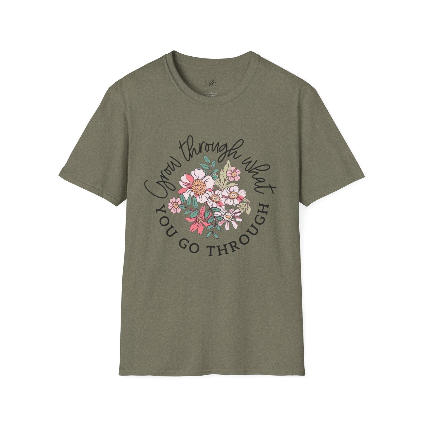 Let your outfit reflect your inner peace.Floral Inspirational T-Shirt - Unisex Softstyle Tee, Motivational Gift, Casual Wear, Floral Quote Shirt, Everyday Comfort, Thoughtful [...] - Metamorphosis Creations