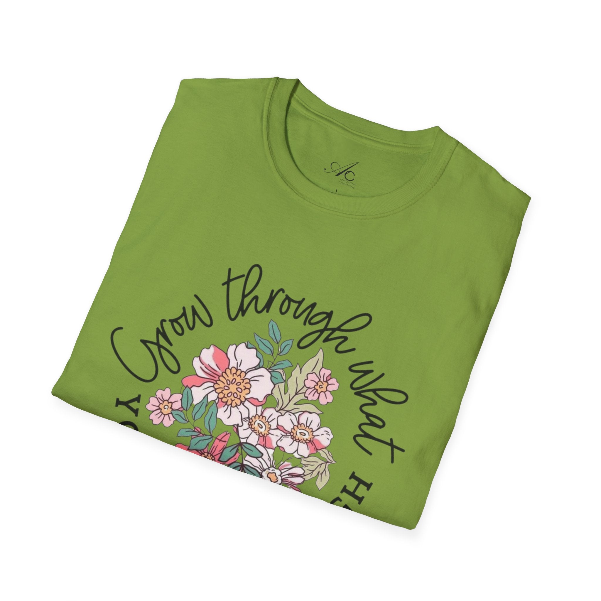 Let your outfit reflect your inner peace.Floral Inspirational T-Shirt - Unisex Softstyle Tee, Motivational Gift, Casual Wear, Floral Quote Shirt, Everyday Comfort, Thoughtful [...] - Metamorphosis Creations