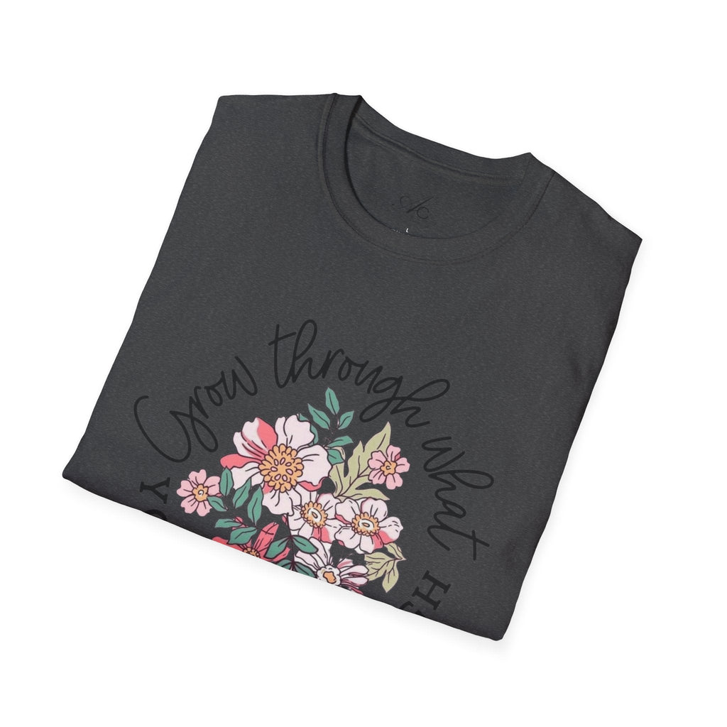 Let your outfit reflect your inner peace.Floral Inspirational T-Shirt - Unisex Softstyle Tee, Motivational Gift, Casual Wear, Floral Quote Shirt, Everyday Comfort, Thoughtful [...] - Metamorphosis Creations