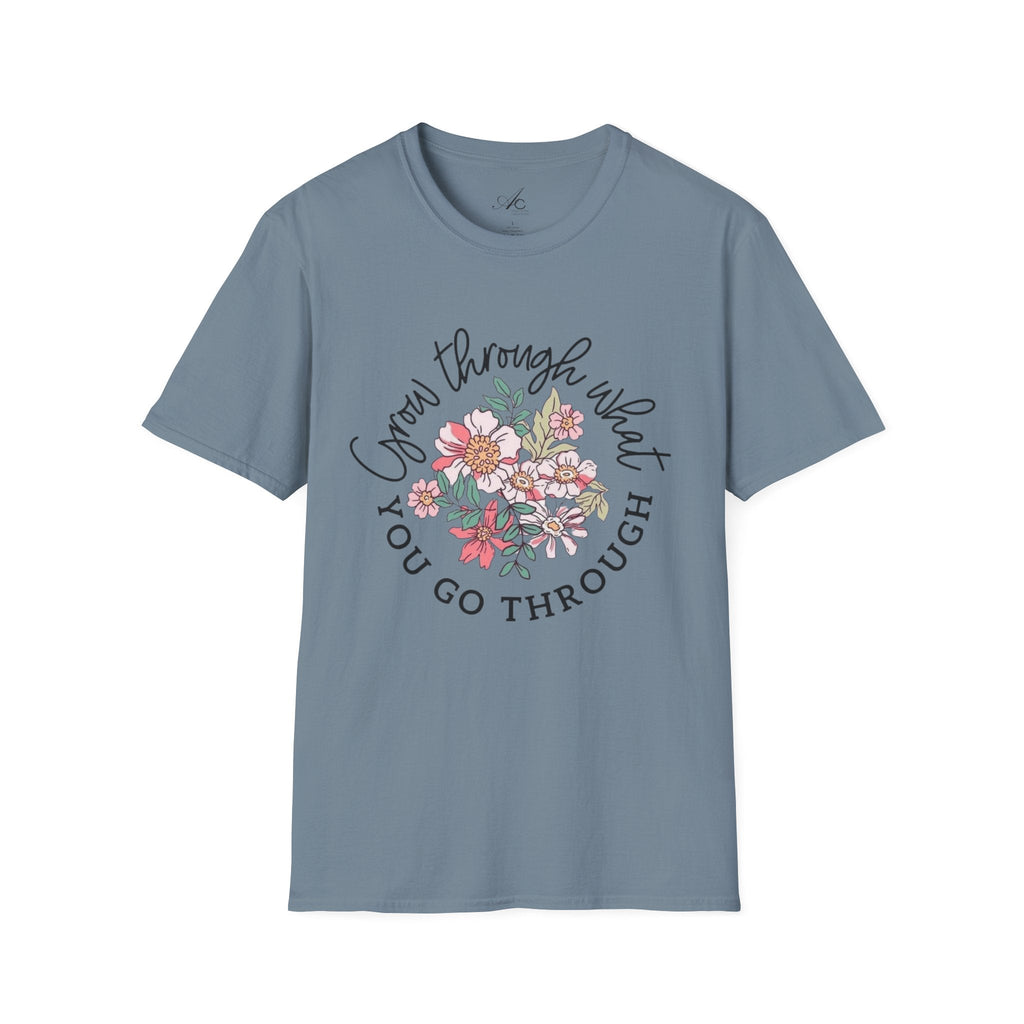 Let your outfit reflect your inner peace.Floral Inspirational T-Shirt - Unisex Softstyle Tee, Motivational Gift, Casual Wear, Floral Quote Shirt, Everyday Comfort, Thoughtful [...] - Metamorphosis Creations