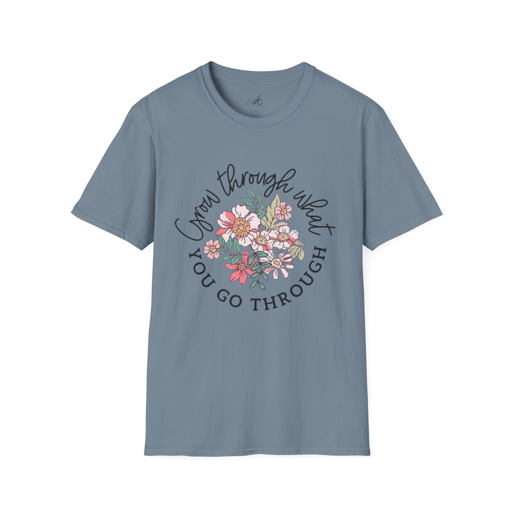 Let your outfit reflect your inner peace.Floral Inspirational T-Shirt - Unisex Softstyle Tee, Motivational Gift, Casual Wear, Floral Quote Shirt, Everyday Comfort, Thoughtful [...] - Metamorphosis Creations