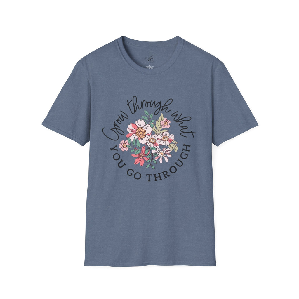 Let your outfit reflect your inner peace.Floral Inspirational T-Shirt - Unisex Softstyle Tee, Motivational Gift, Casual Wear, Floral Quote Shirt, Everyday Comfort, Thoughtful [...] - Metamorphosis Creations
