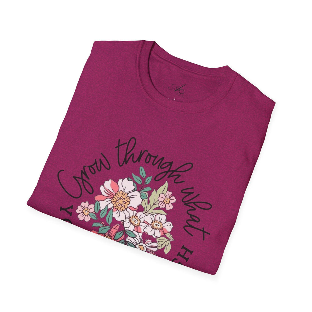 Let your outfit reflect your inner peace.Floral Inspirational T-Shirt - Unisex Softstyle Tee, Motivational Gift, Casual Wear, Floral Quote Shirt, Everyday Comfort, Thoughtful [...] - Metamorphosis Creations