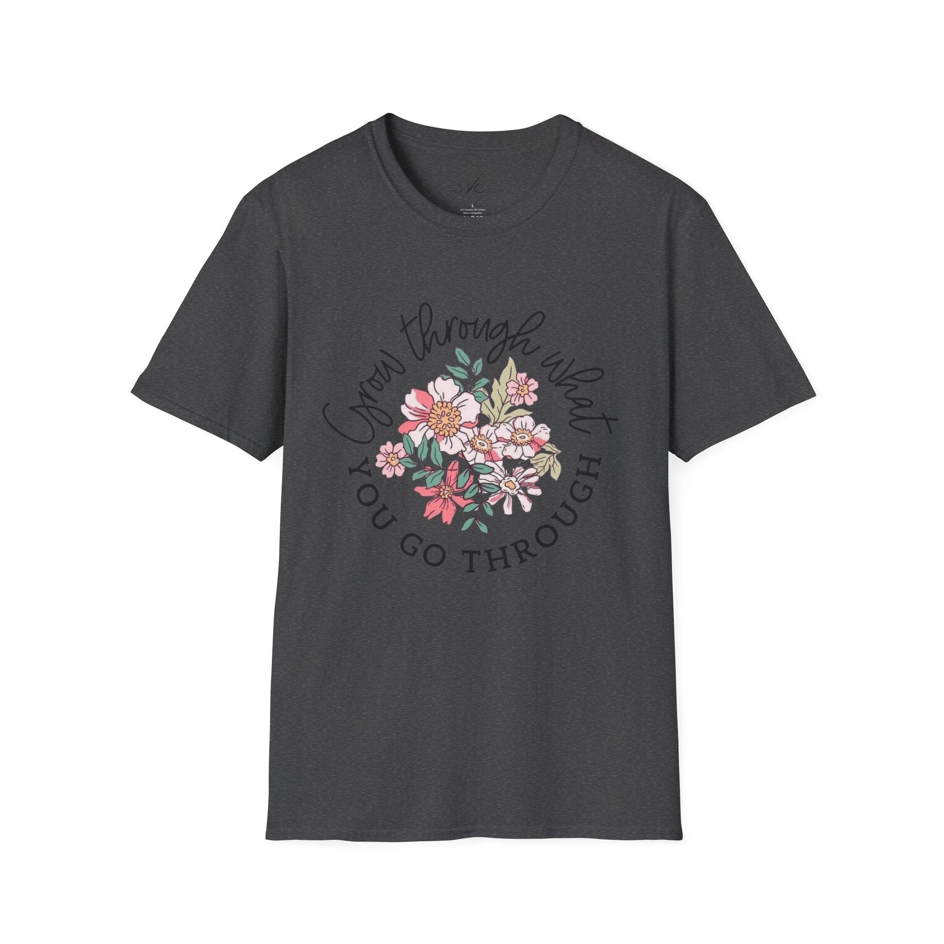 Let your outfit reflect your inner peace.Floral Inspirational T-Shirt - Unisex Softstyle Tee, Motivational Gift, Casual Wear, Floral Quote Shirt, Everyday Comfort, Thoughtful [...] - Metamorphosis Creations
