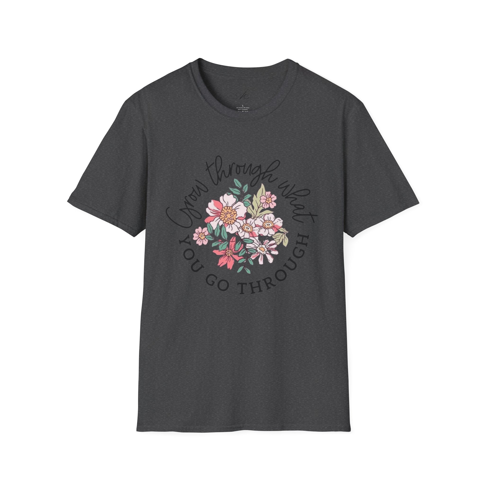Let your outfit reflect your inner peace.Floral Inspirational T-Shirt - Unisex Softstyle Tee, Motivational Gift, Casual Wear, Floral Quote Shirt, Everyday Comfort, Thoughtful [...] - Metamorphosis Creations