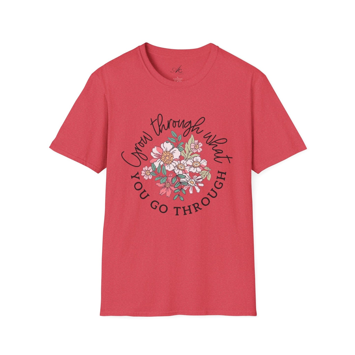 Let your outfit reflect your inner peace.Floral Inspirational T-Shirt - Unisex Softstyle Tee, Motivational Gift, Casual Wear, Floral Quote Shirt, Everyday Comfort, Thoughtful [...] - Metamorphosis Creations