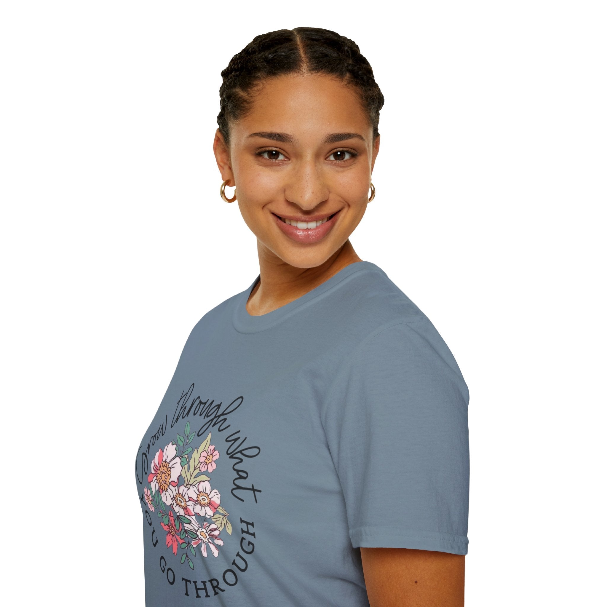 Let your outfit reflect your inner peace.Floral Inspirational T-Shirt - Unisex Softstyle Tee, Motivational Gift, Casual Wear, Floral Quote Shirt, Everyday Comfort, Thoughtful [...] - Metamorphosis Creations