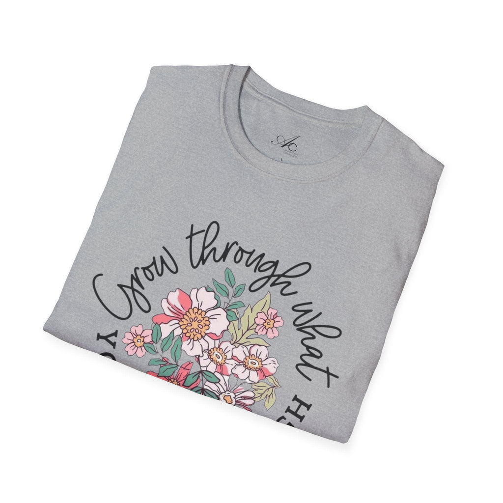 Let your outfit reflect your inner peace.Floral Inspirational T-Shirt - Unisex Softstyle Tee, Motivational Gift, Casual Wear, Floral Quote Shirt, Everyday Comfort, Thoughtful [...] - Metamorphosis Creations