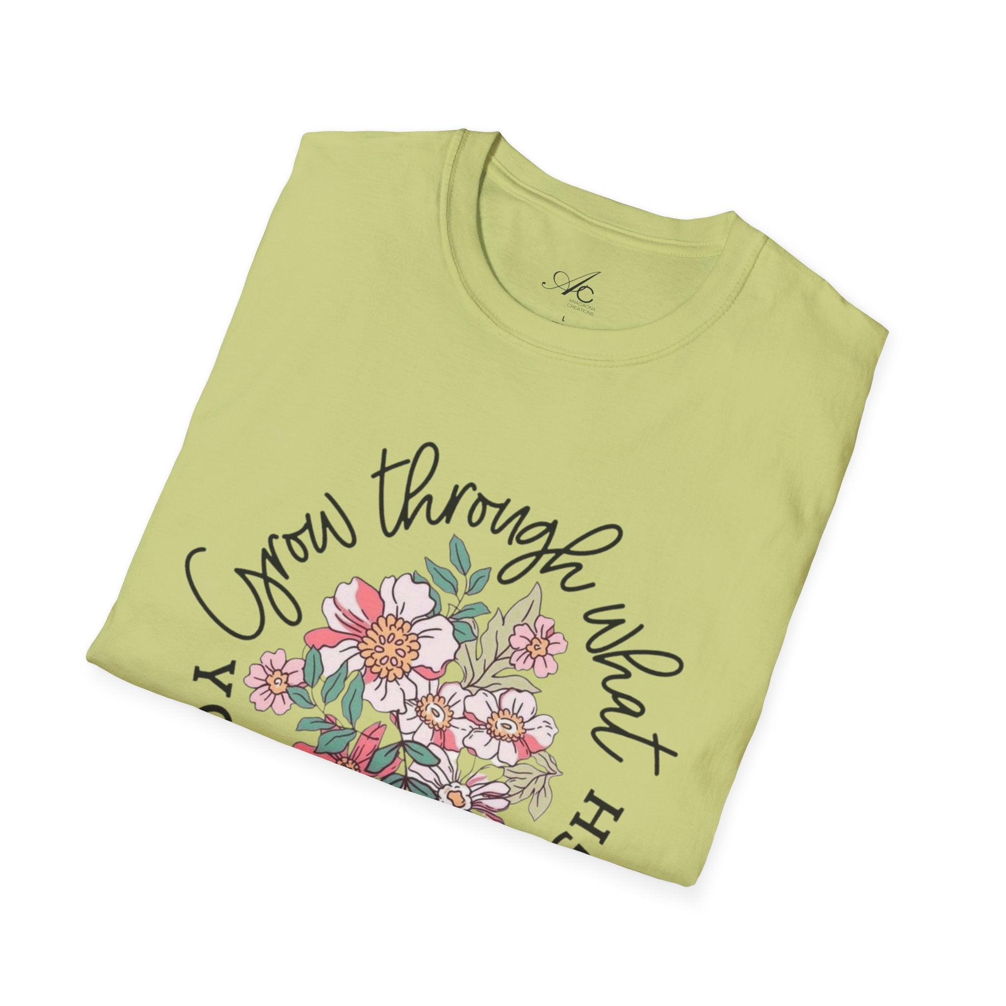 Let your outfit reflect your inner peace.Floral Inspirational T-Shirt - Unisex Softstyle Tee, Motivational Gift, Casual Wear, Floral Quote Shirt, Everyday Comfort, Thoughtful [...] - Metamorphosis Creations
