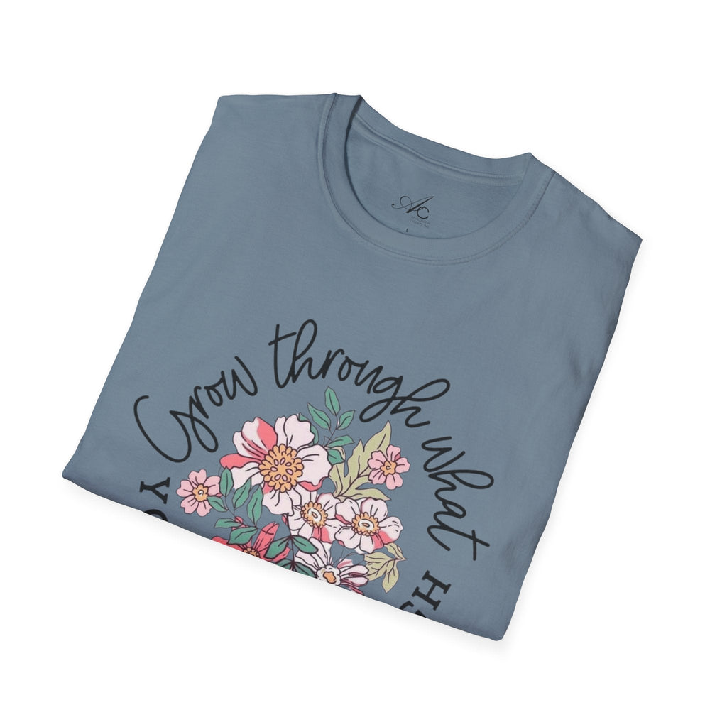 Let your outfit reflect your inner peace.Floral Inspirational T-Shirt - Unisex Softstyle Tee, Motivational Gift, Casual Wear, Floral Quote Shirt, Everyday Comfort, Thoughtful [...] - Metamorphosis Creations