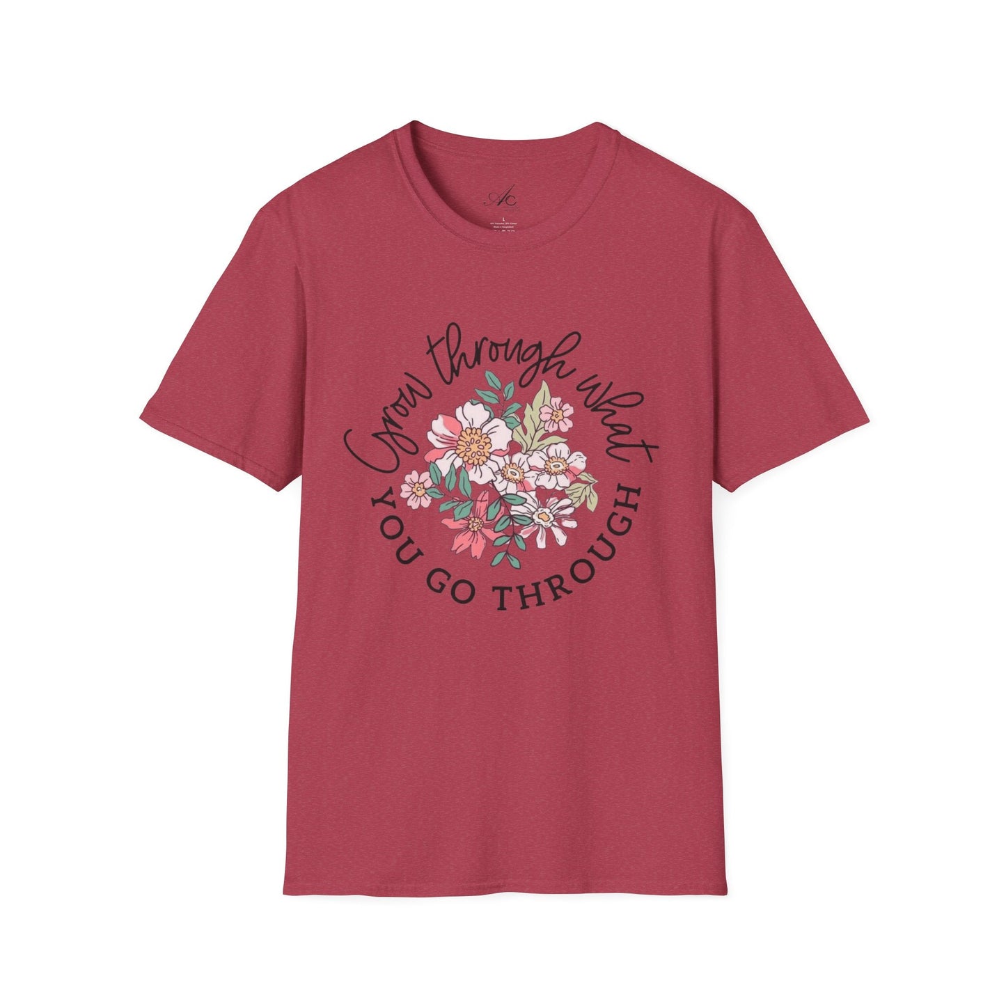 Let your outfit reflect your inner peace.Floral Inspirational T-Shirt - Unisex Softstyle Tee, Motivational Gift, Casual Wear, Floral Quote Shirt, Everyday Comfort, Thoughtful [...] - Metamorphosis Creations